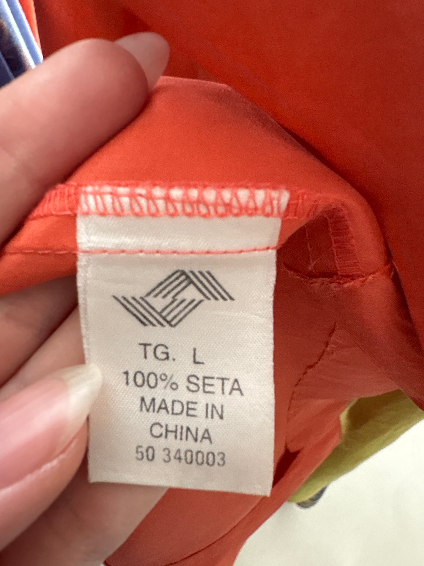 Rochie vintage italiană pumpkin orange tip cămașă din mătase naturală