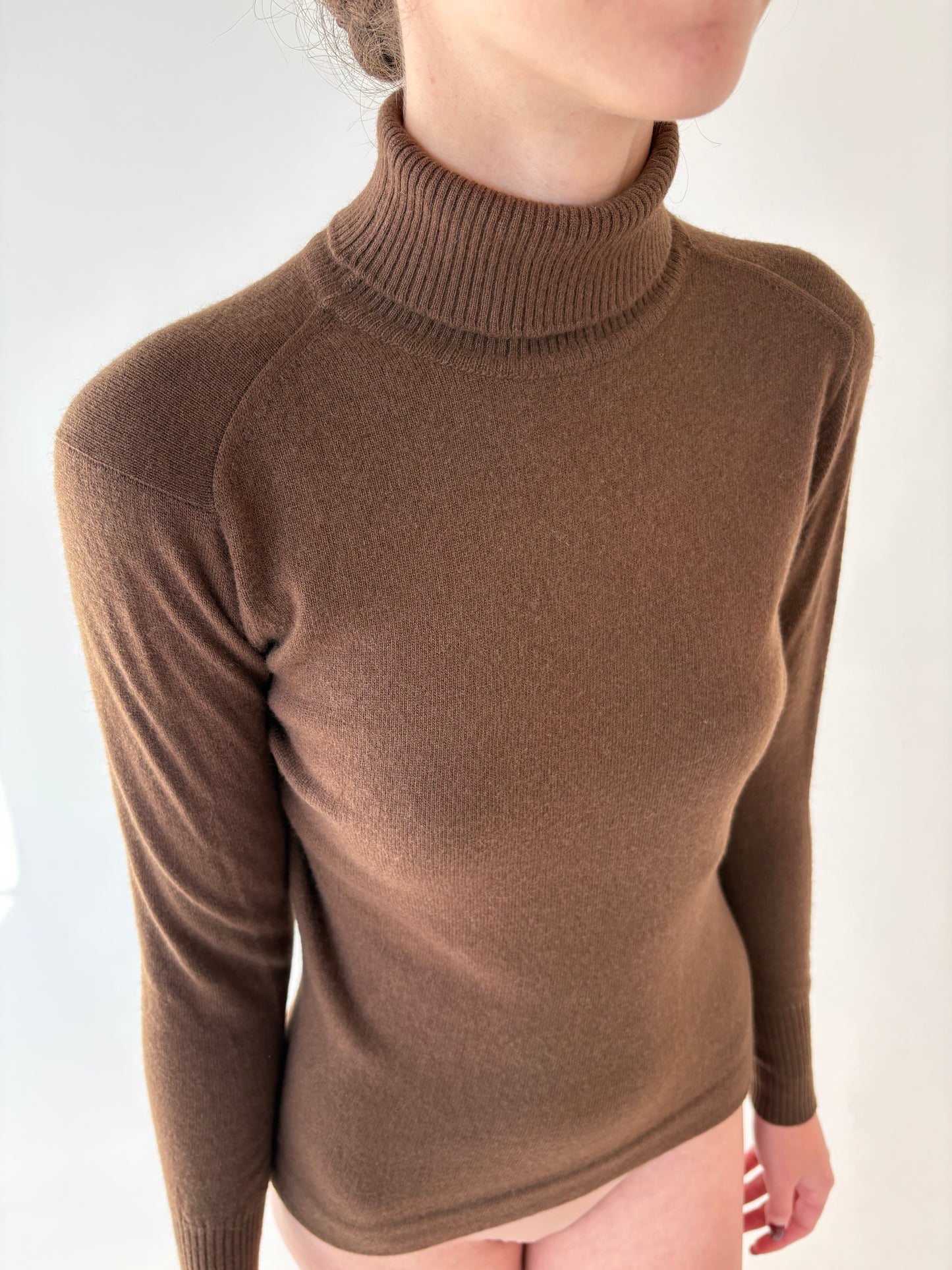 Maleta din cașmir multiply chocolate brown