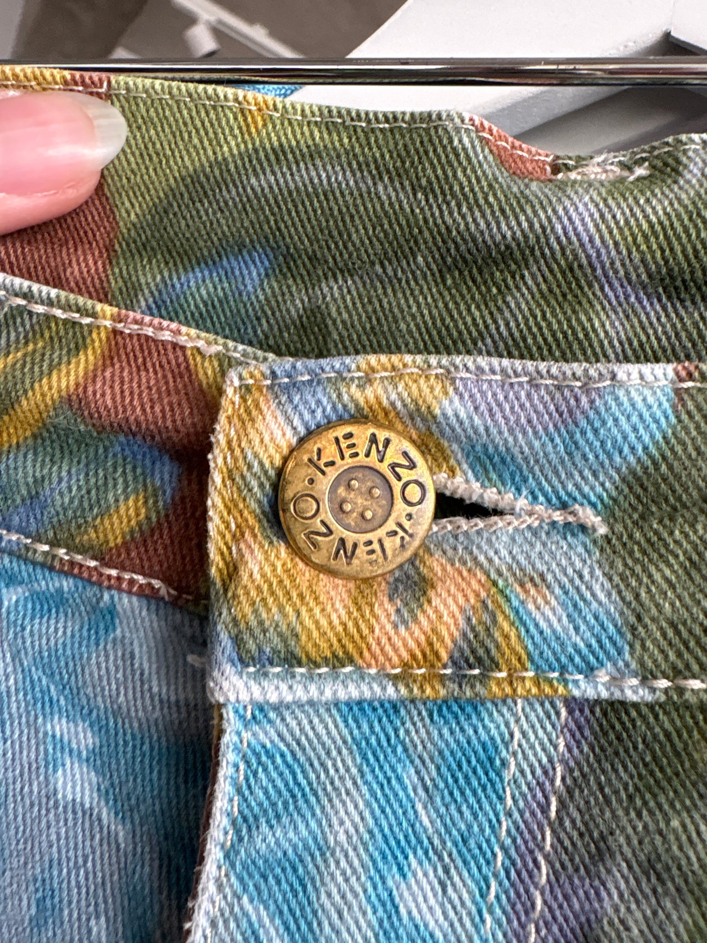 Jeans vintage Kenzo arhival de colecție din anul 1993 ultra modelatori
