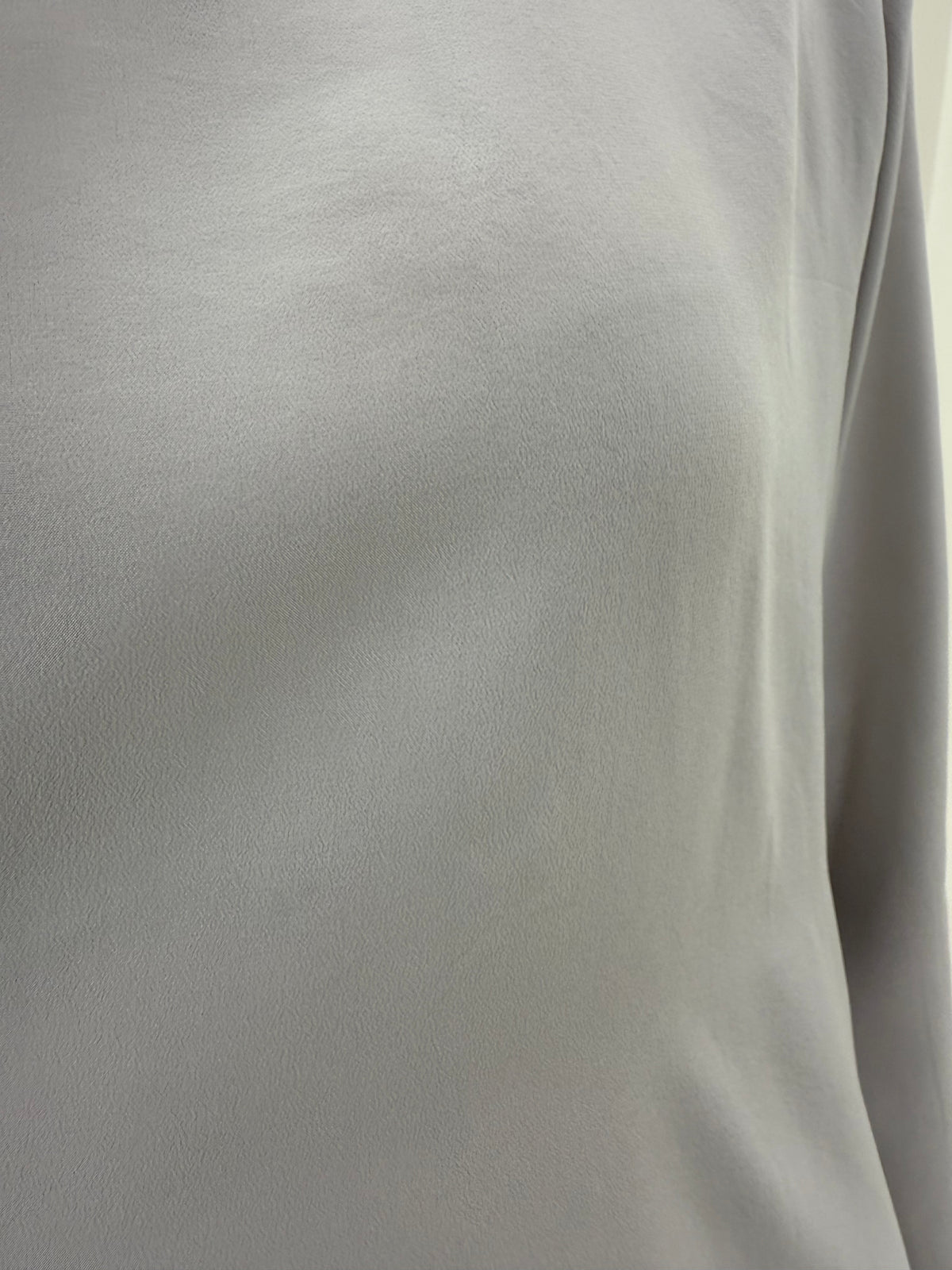 Cămașa Emporio Armani din mătase naturală silver gray