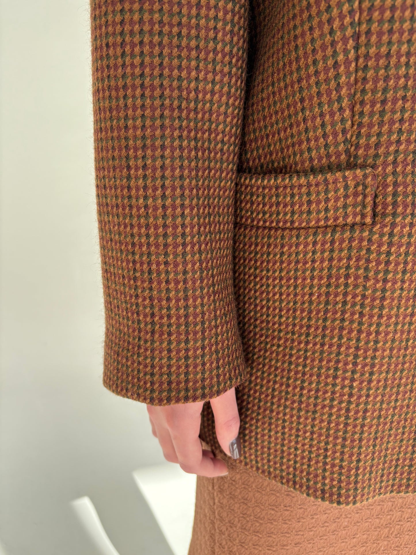 Sacou din tweed excepțional de lana extrafina gros în culori superbe