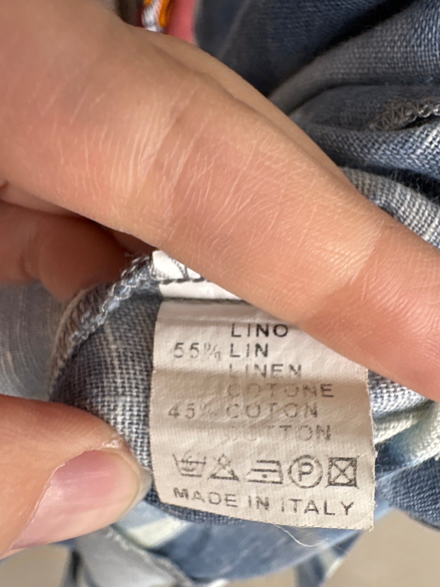 Rochie din pânză premium de in și bumbac în nuanțe de albastru