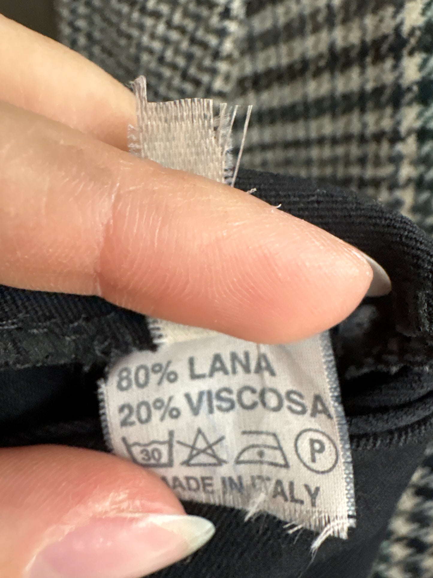 Pantaloni negri din stofă confort de lana extrafina