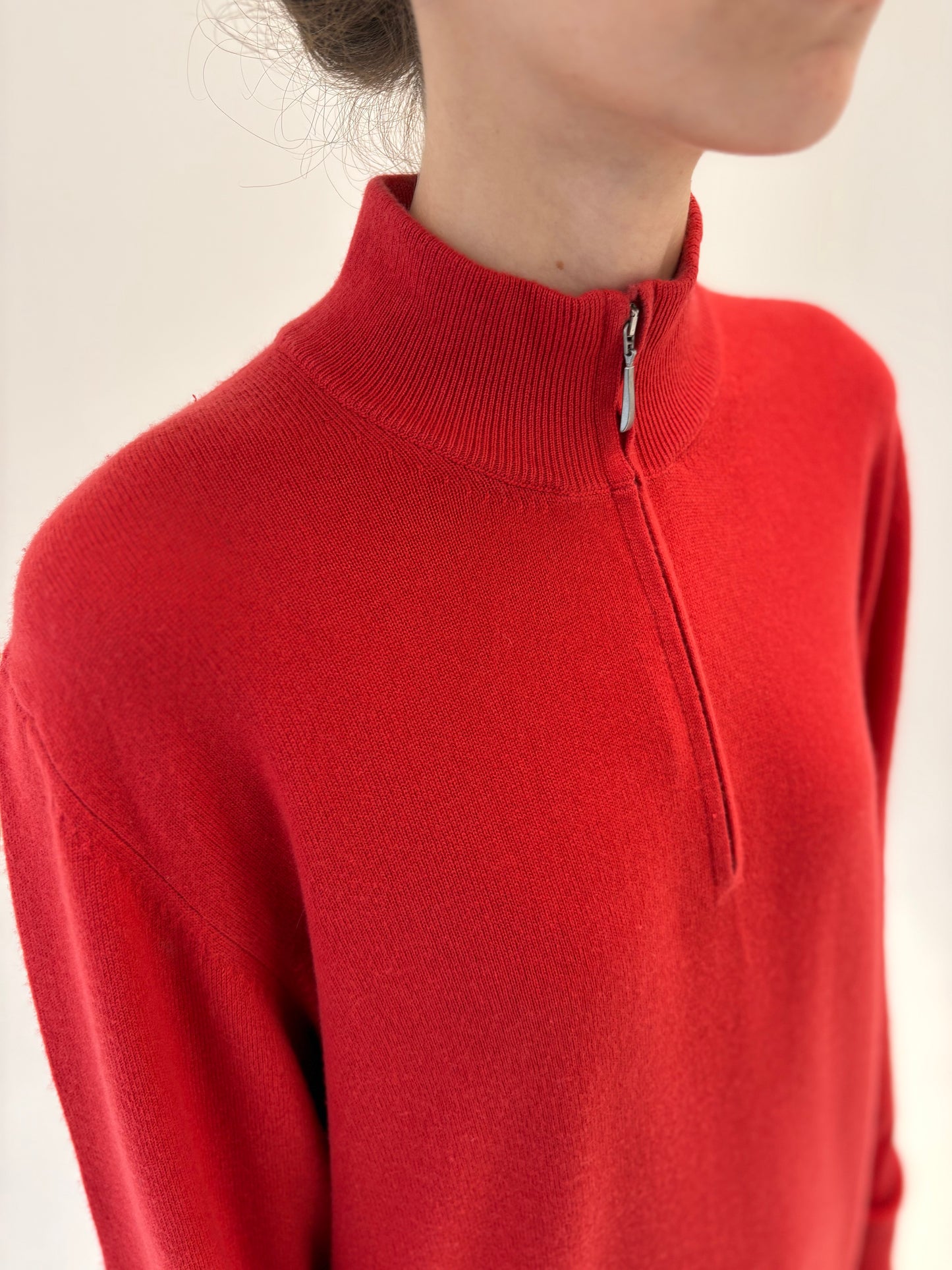 Maleta din cașmir multiply de brand luxury de tricotaje coral red