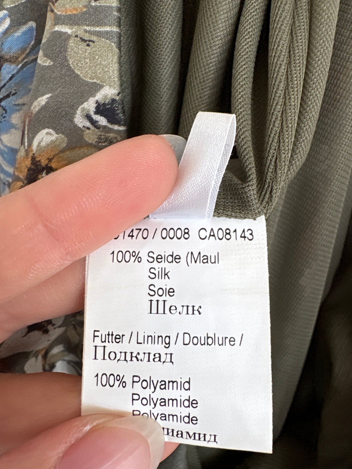 Fustă din mătase naturală cu print floral superb