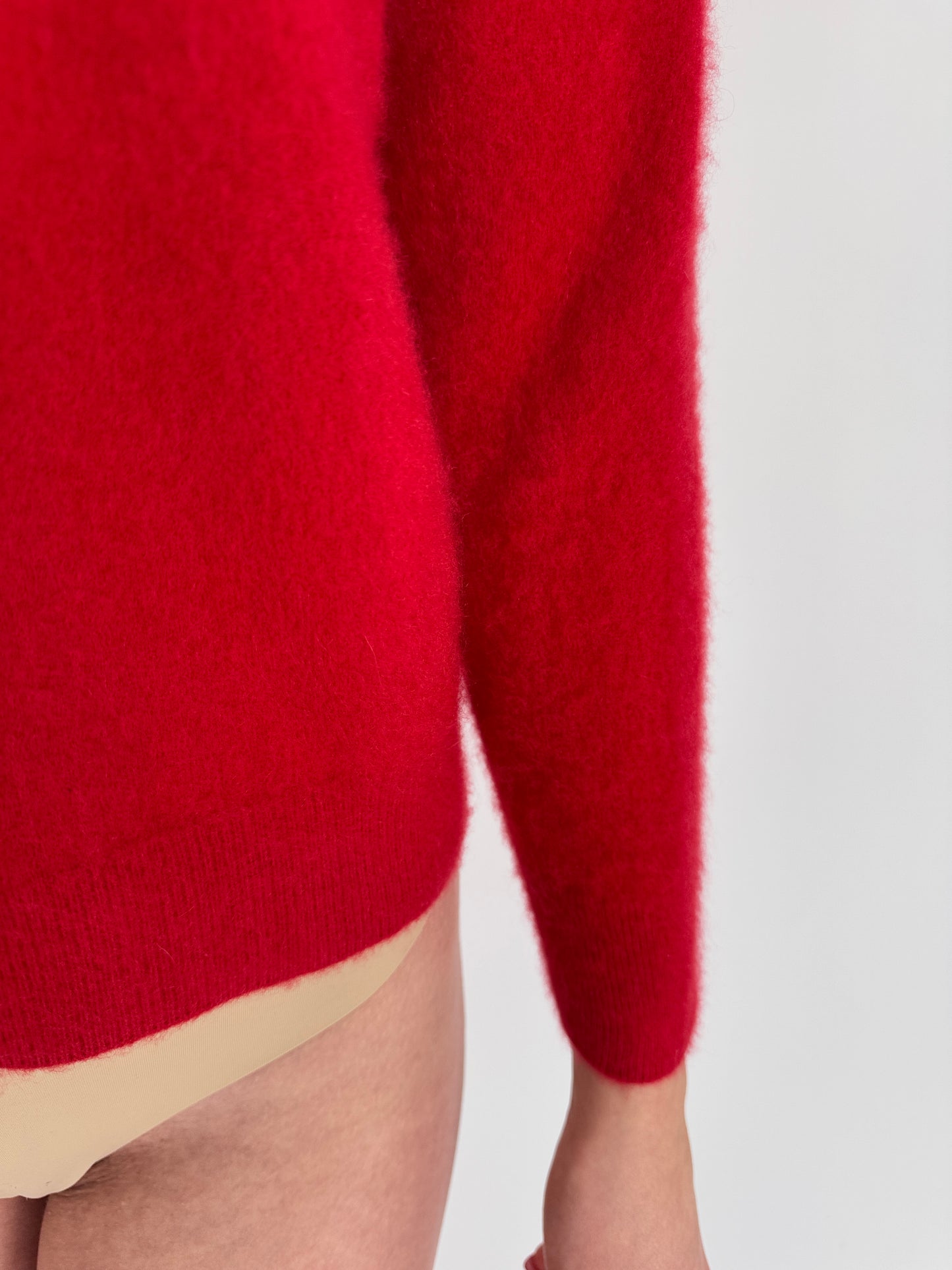 Pulover petite cherry red din cașmir gros multiply