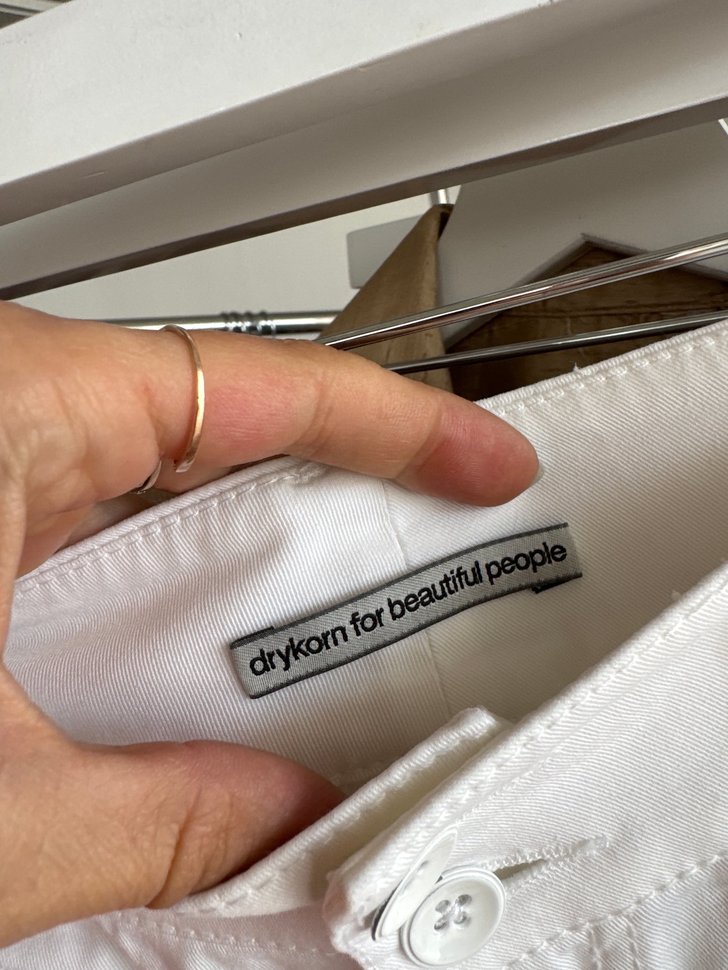 Pantaloni evazați din bumbac modelator de brand premium
