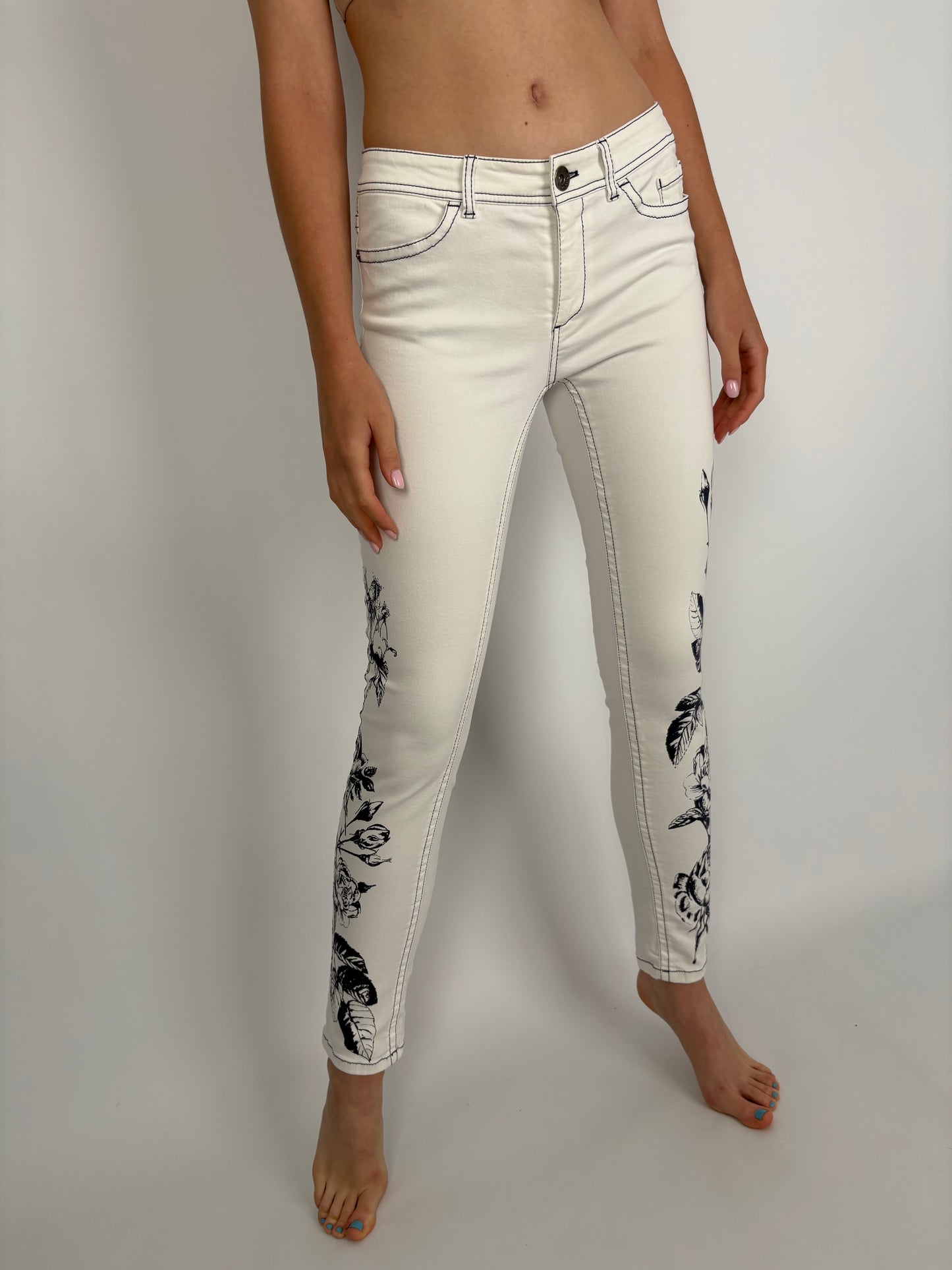 Jeans luxury Marc Cain modelator de vară cu influențe Navy