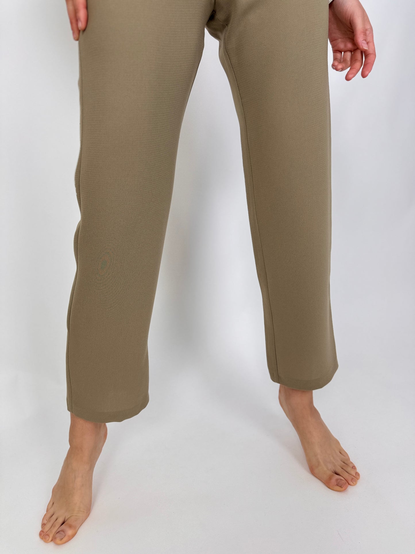 Pantaloni cu talie ultra înaltă vascoza premium texturată cu ținuta