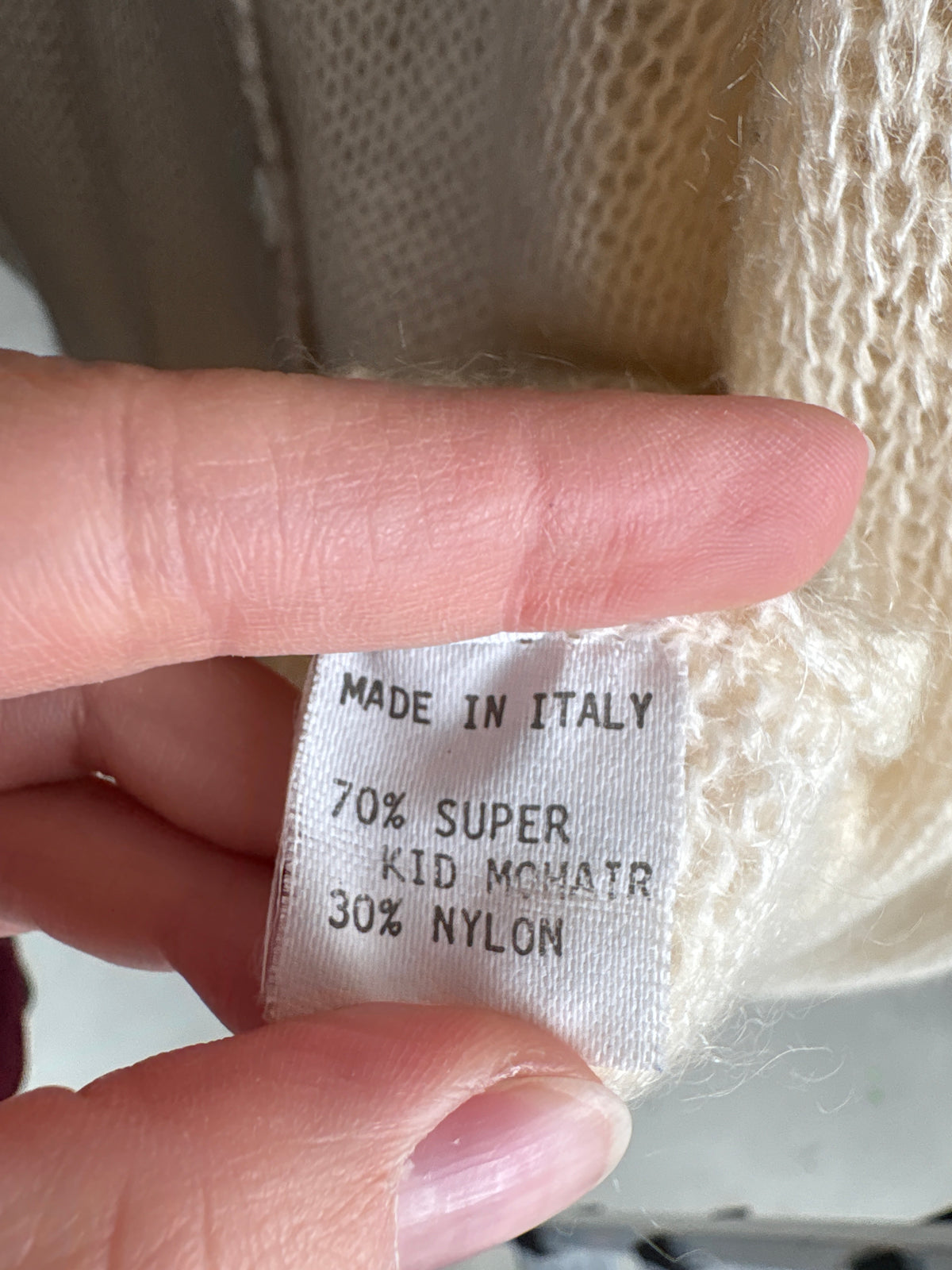 Cardigan vintage bijuterie cu broderie manuală și aplicații din super kid mohair