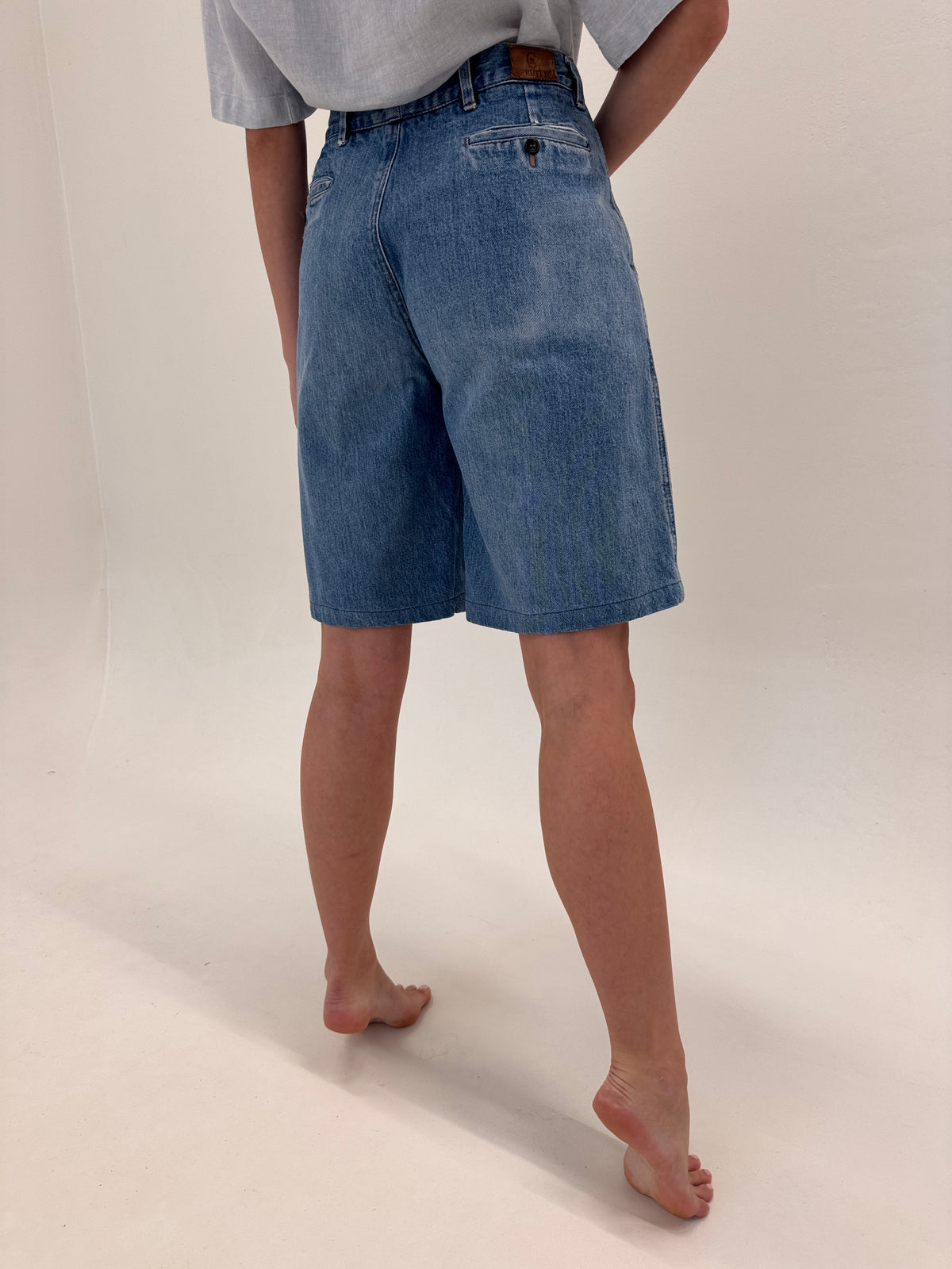 Pantaloni vintage luxury Cerutti din jeans excepțional in croi super în trend