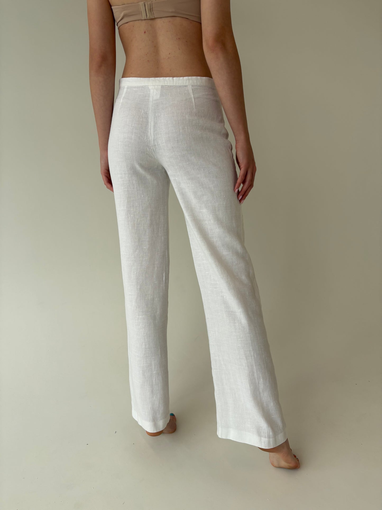 Pantaloni premium tall italienești din in