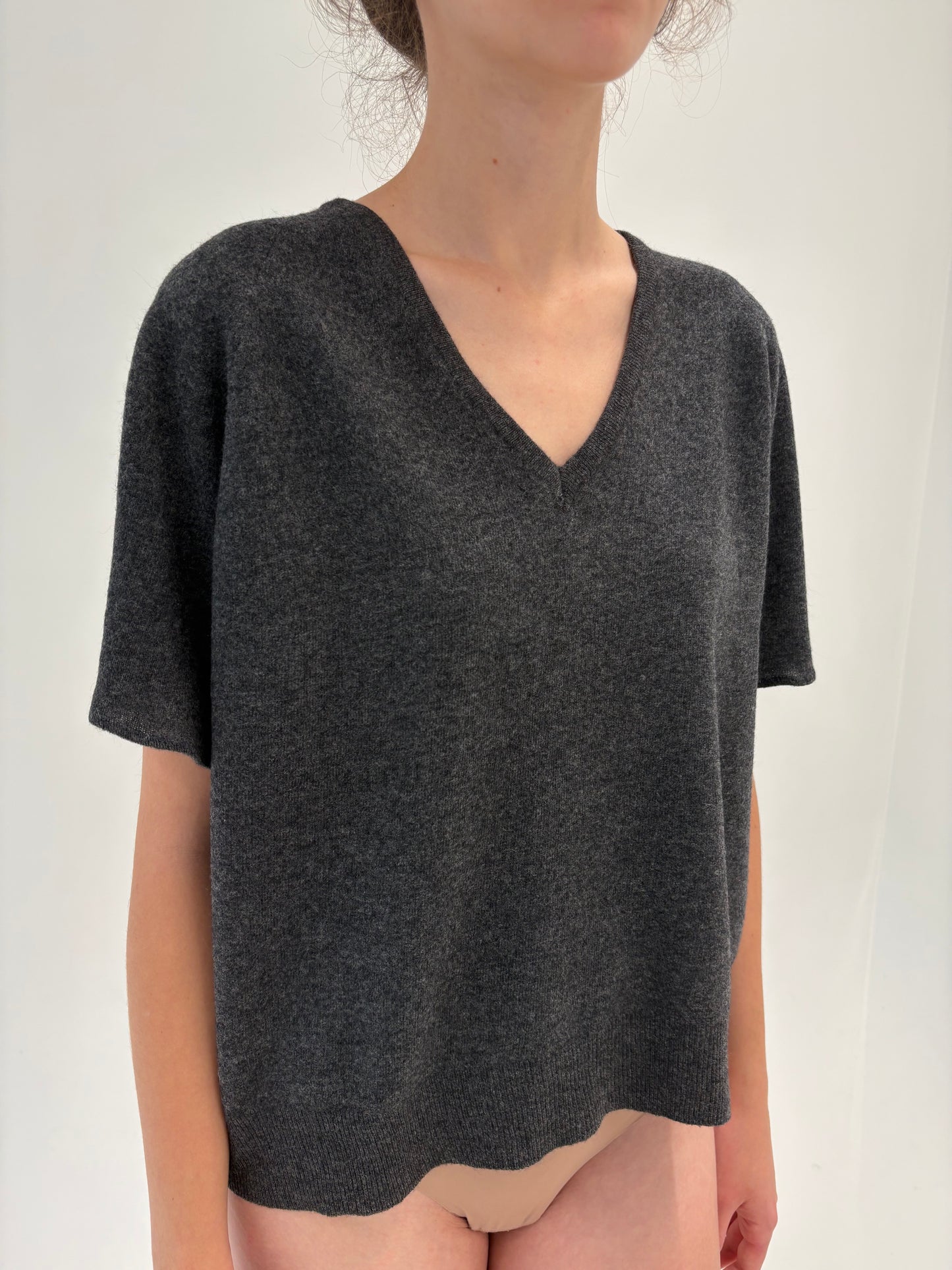 Top Luxury vintage din cașmir multiply italian Alta Moda cu grad redus de peeling