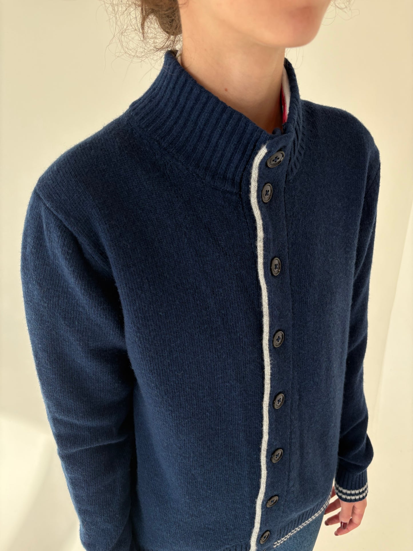 Maleta groasa / jacheta din lana extrafina și cașmir de gramaj mare