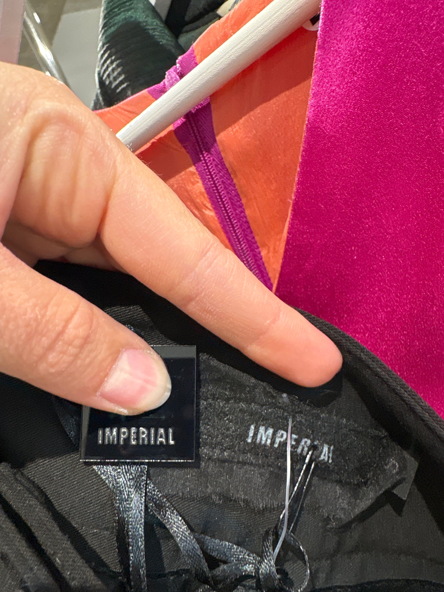 Pantaloni noi palazzo tall negri de brand luxury italian din stofita