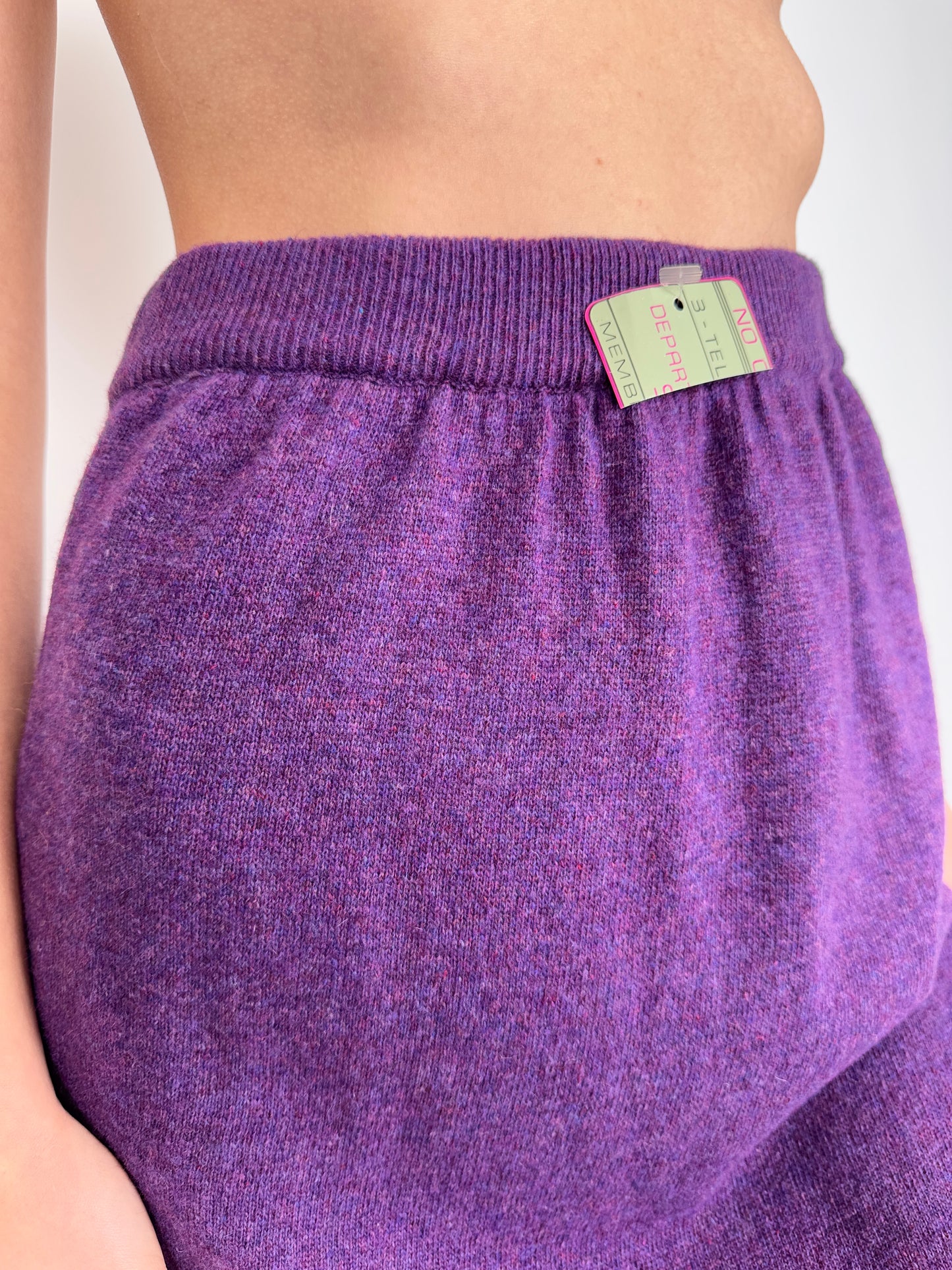 Fustă maxi affair purple 80% lana extrafina cu talie înaltă