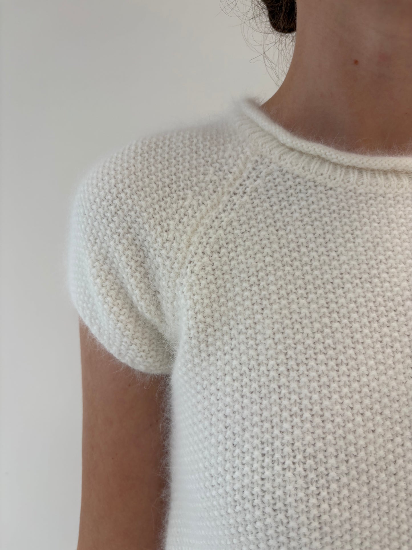 Top alb extra pufos luxury din Angora