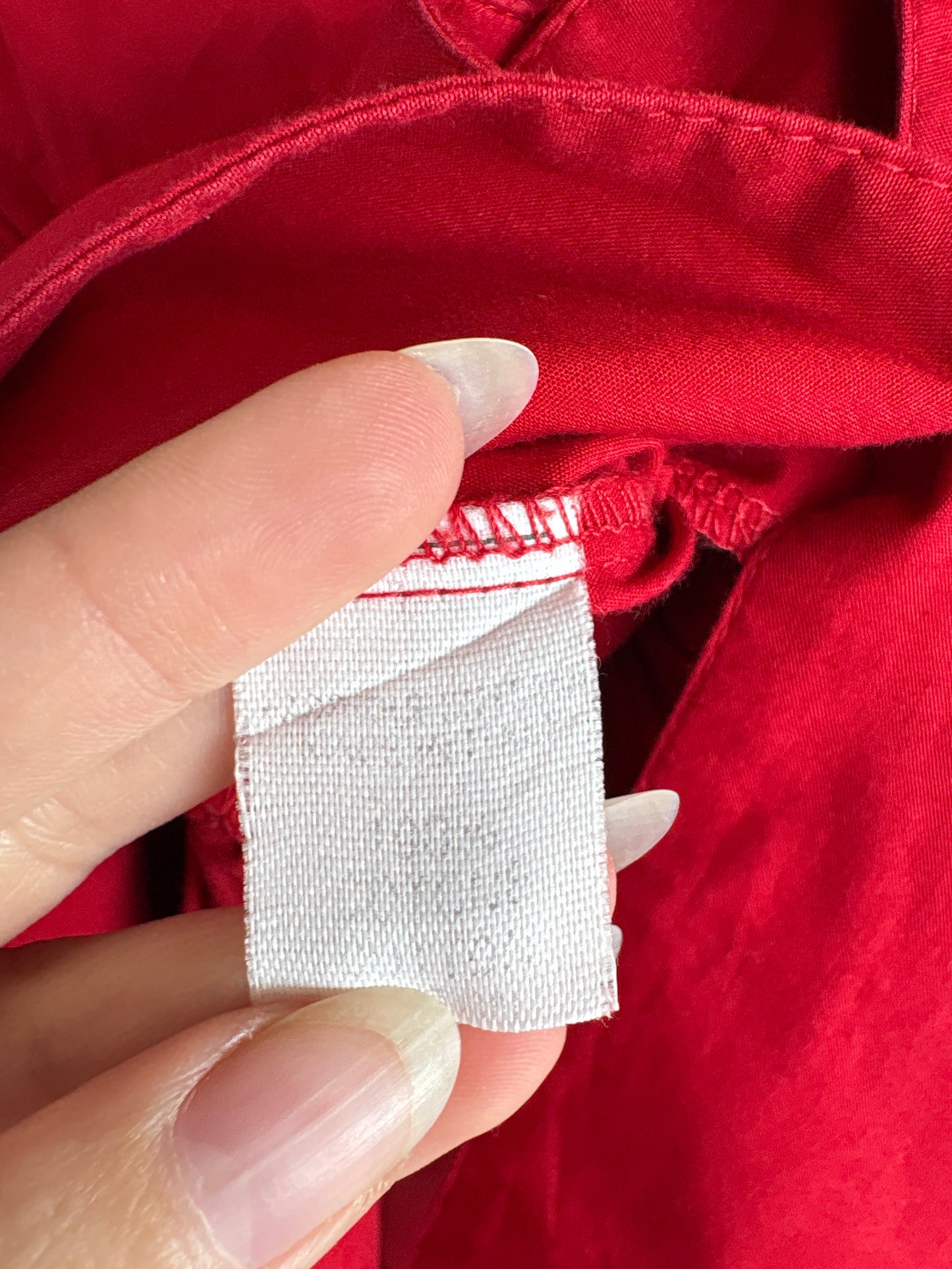 Sacou dark cherry red cu talie ultra marcată din poplin premium de bumbac