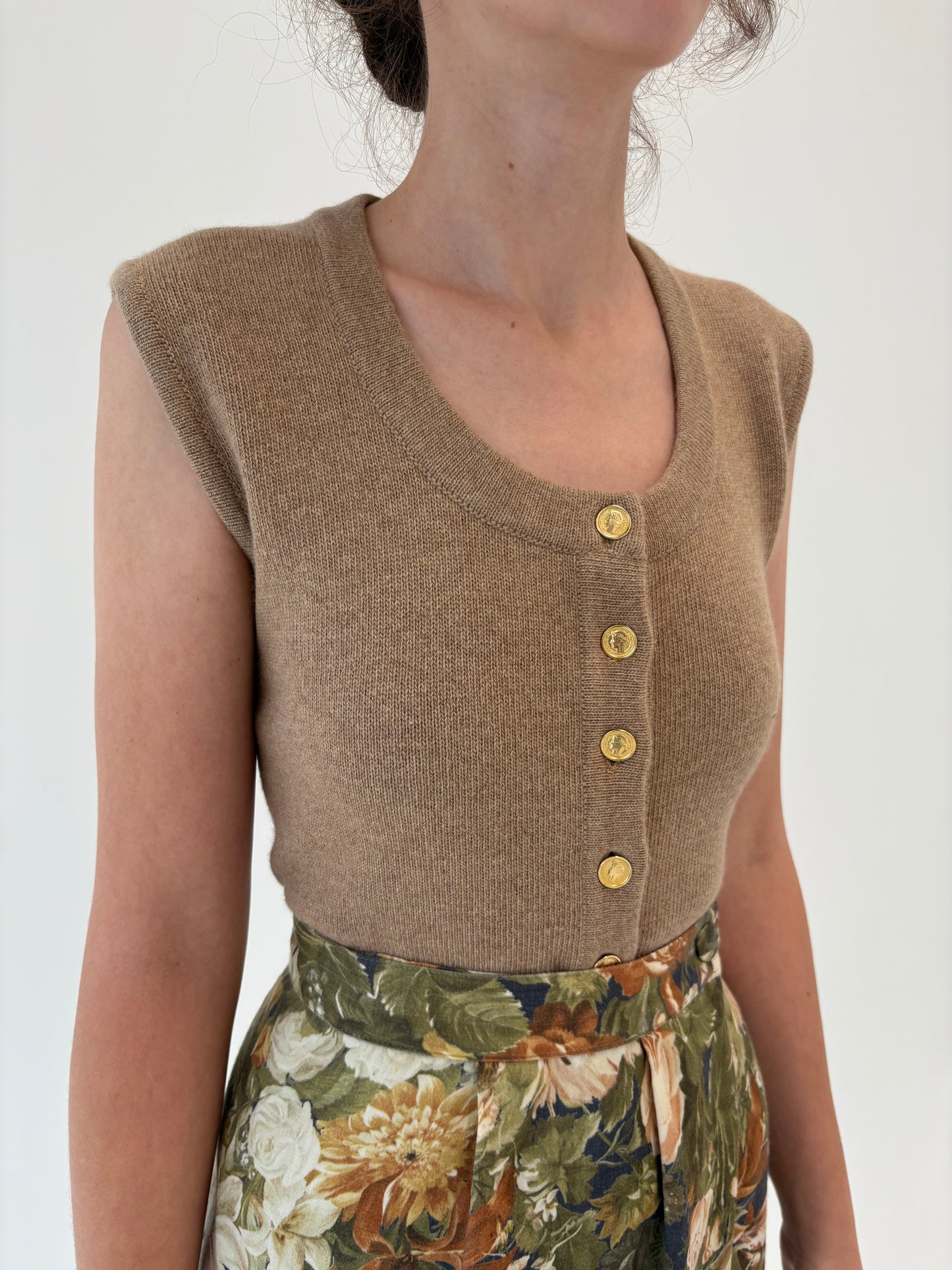 Set camel de gramaj mare excepțional din lana merino, Angora și cașmir