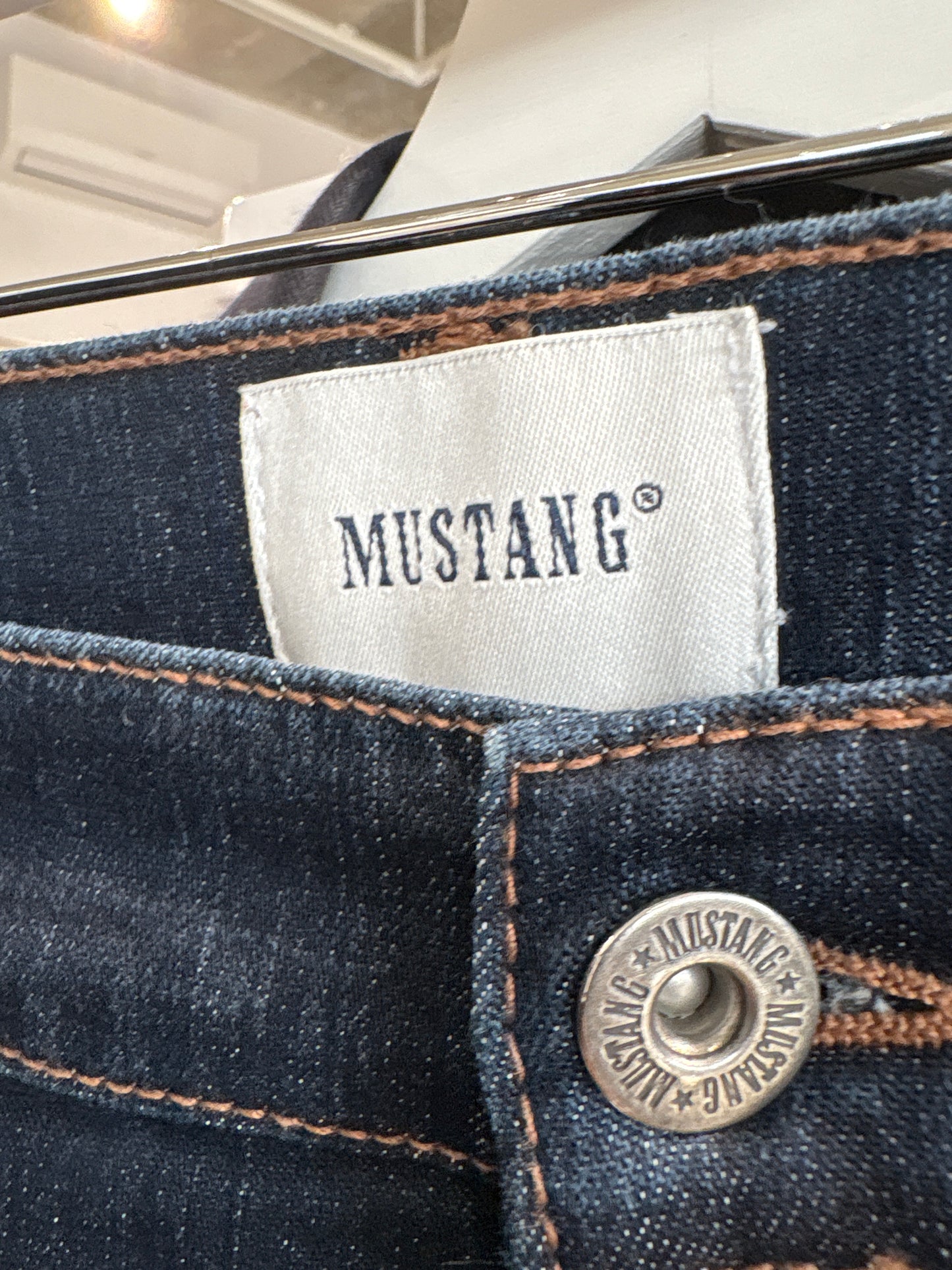 Jeans premium dark wash modelatori straight leg cu talie înaltă