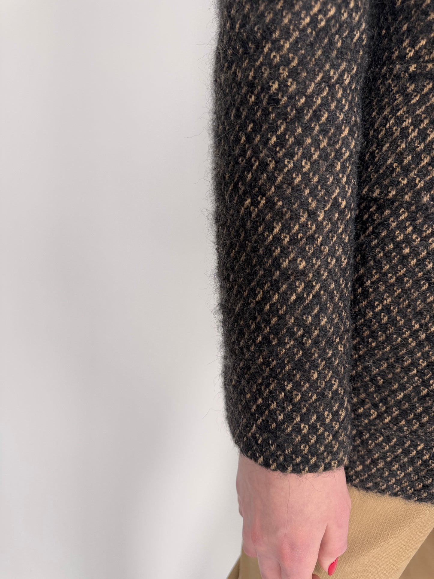 Jacheta de brand super premium italian din tweed gros de lana