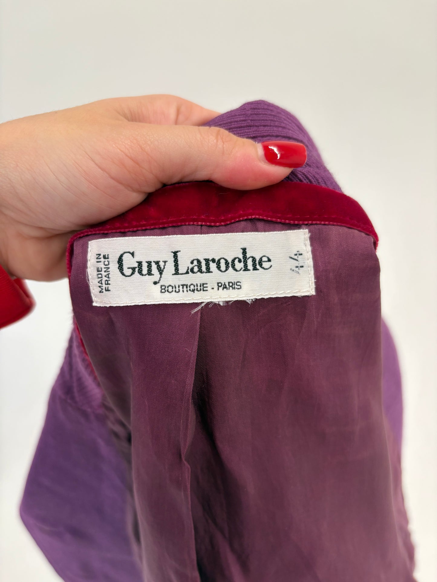 Sacou old vintage luxury Guy Laroche anii 80 din lana extrafina structurată