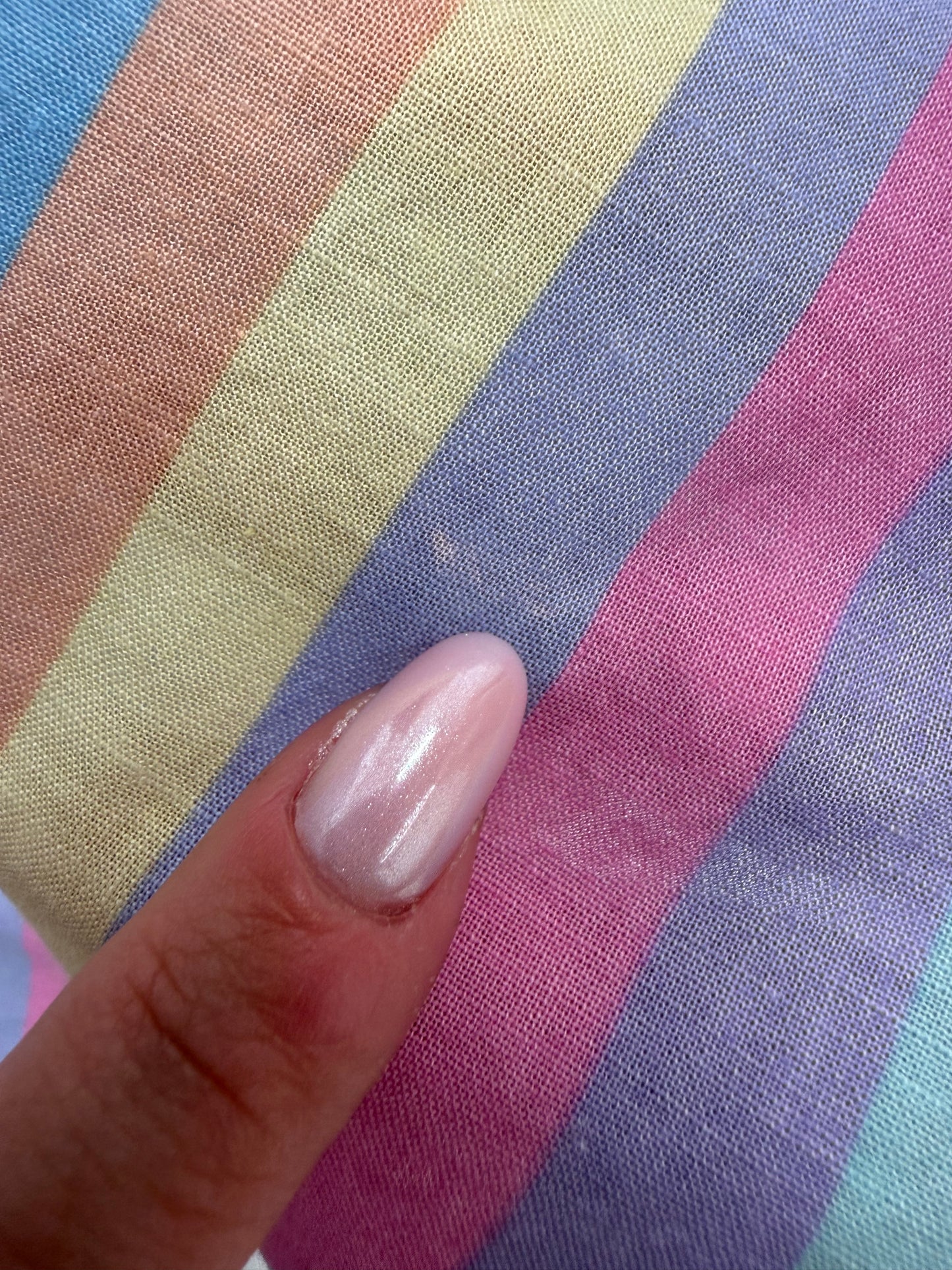 Fustă vintage în culori pudrate din pânză de bumbac cu talie ultra marcată