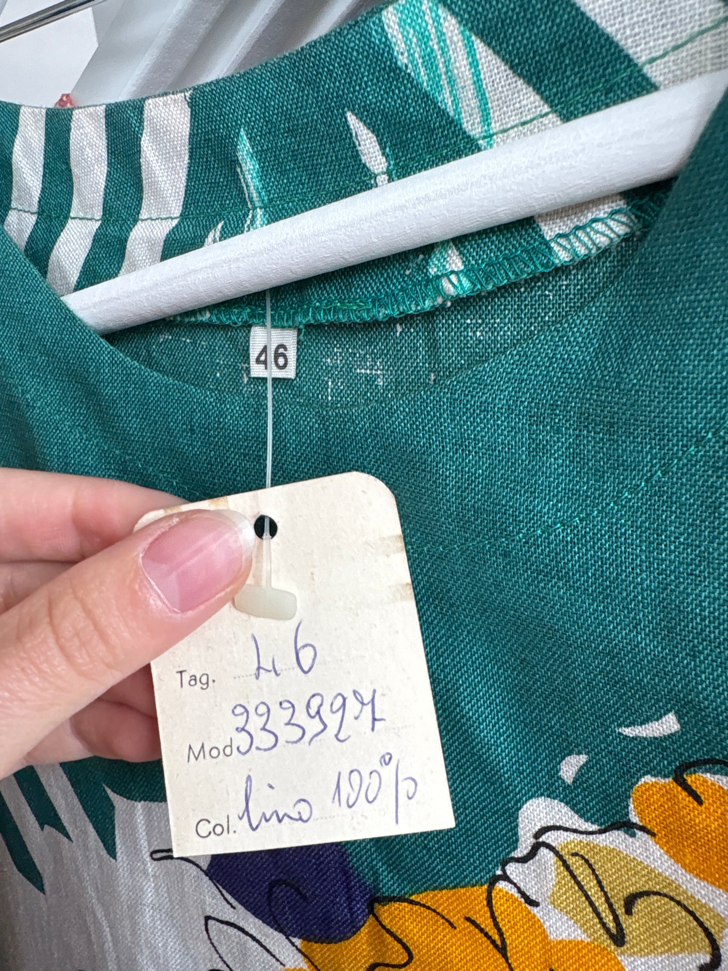 Rochie premium italiană nouă cu etichetă din in 100%