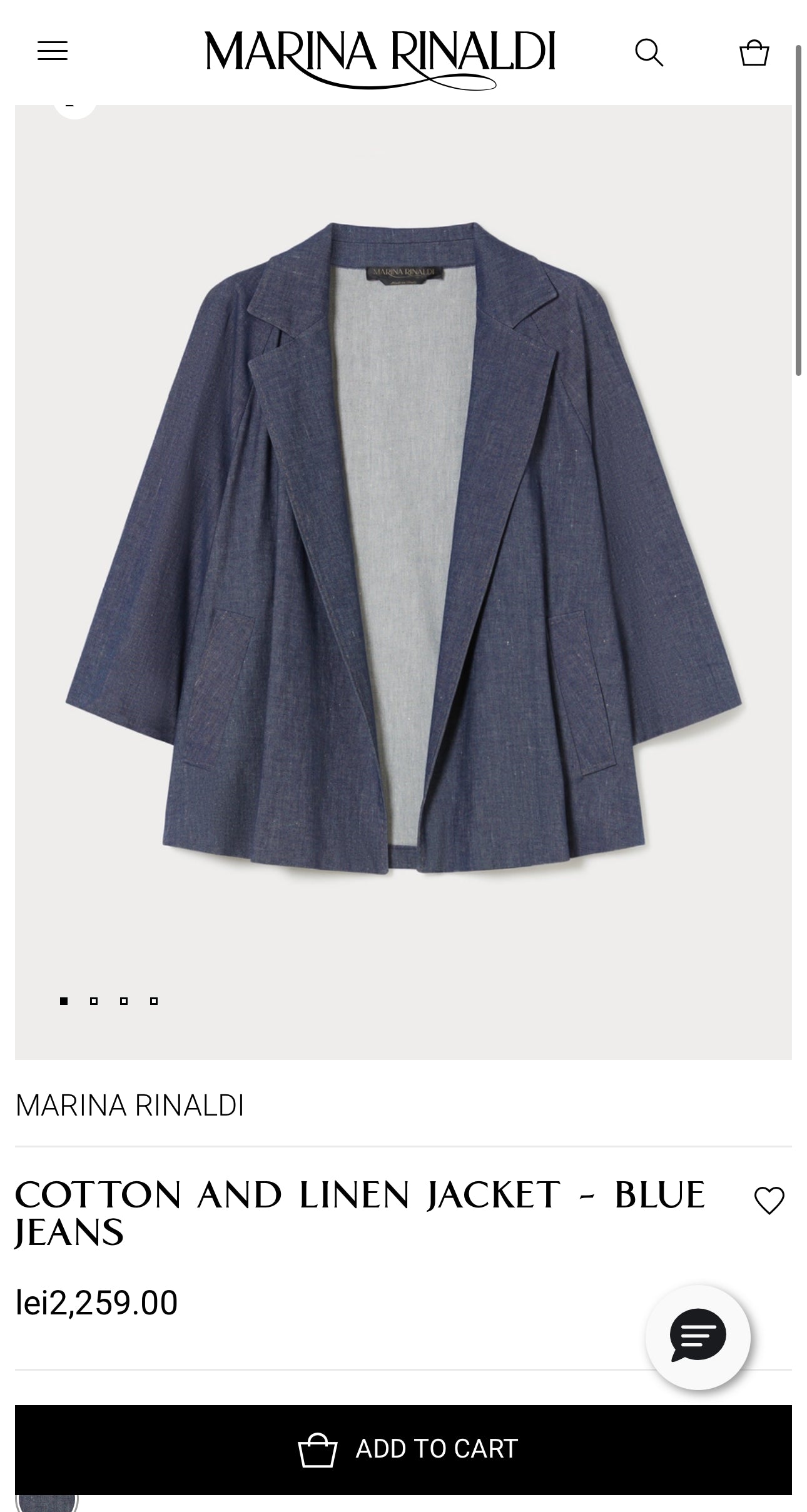 Geaca de brand luxury plus size Marina Rinaldi din jeans