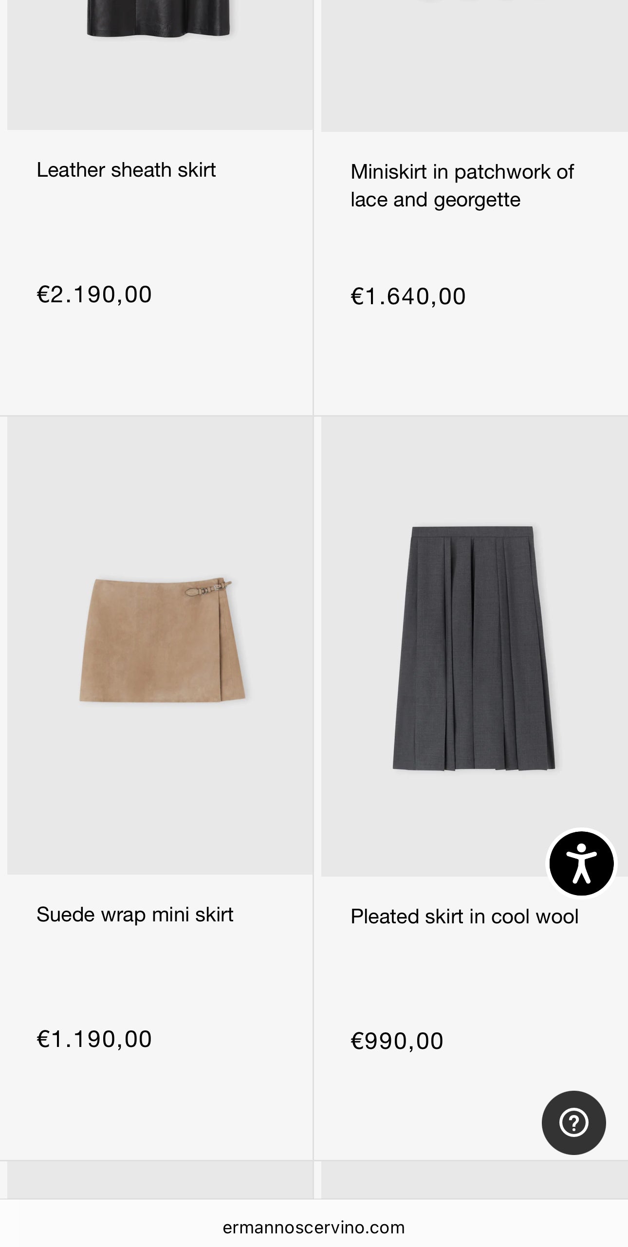 Fustă luxury Ermano Scervino maxi din stofă extrafina în carouri