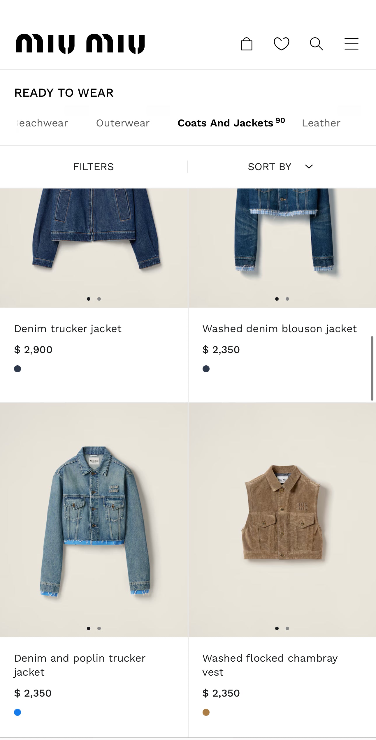 Jacheta cambrata Miu Miu din jeans subțire de vară ușor modelator