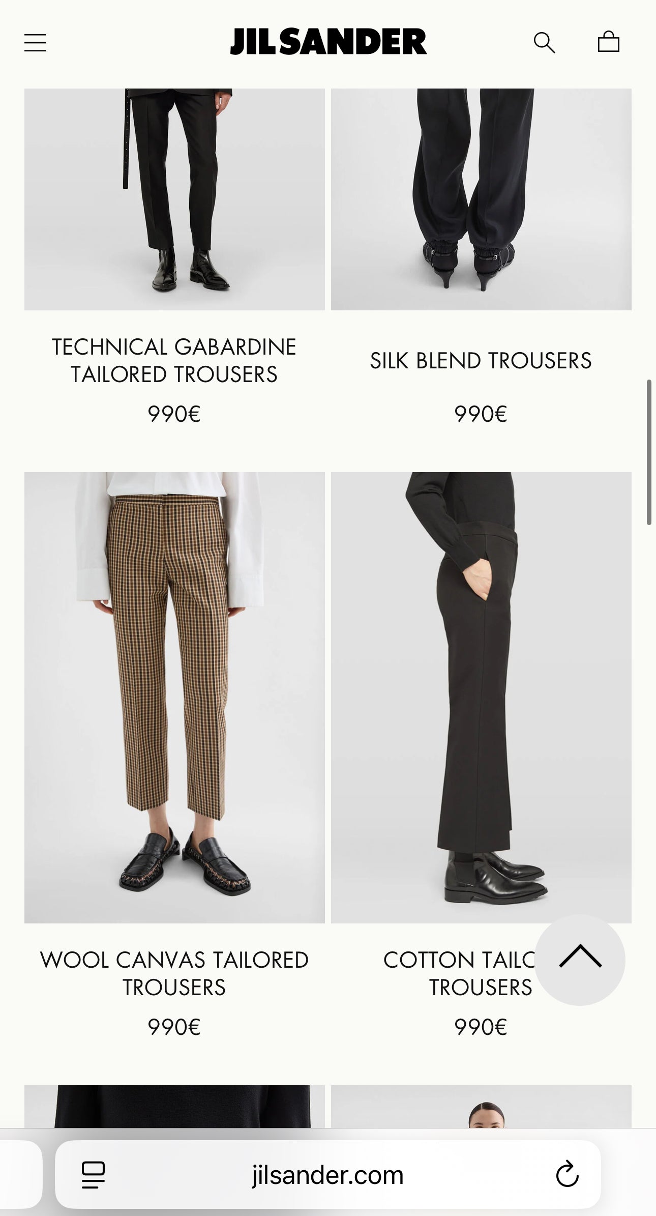 Pantaloni chinos luxury Jil Sander