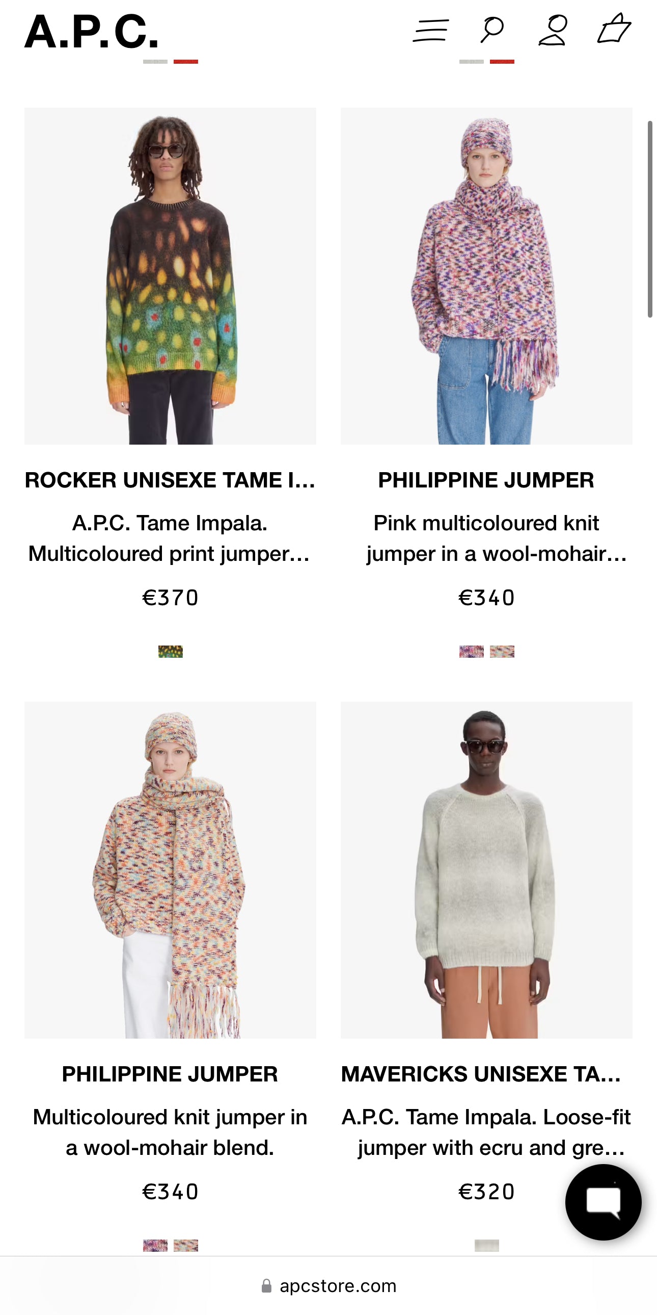 Pulover de brand luxury A.P.C din lana extrafina cu efect curcubeu