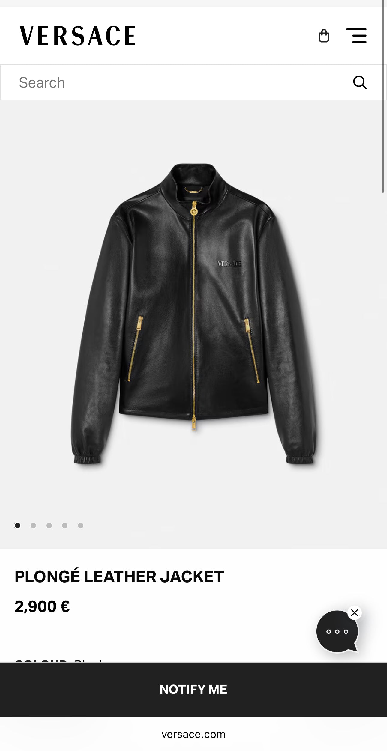 Geacă Versace din piele naturală burgundy  moale în croi ușor cambrat