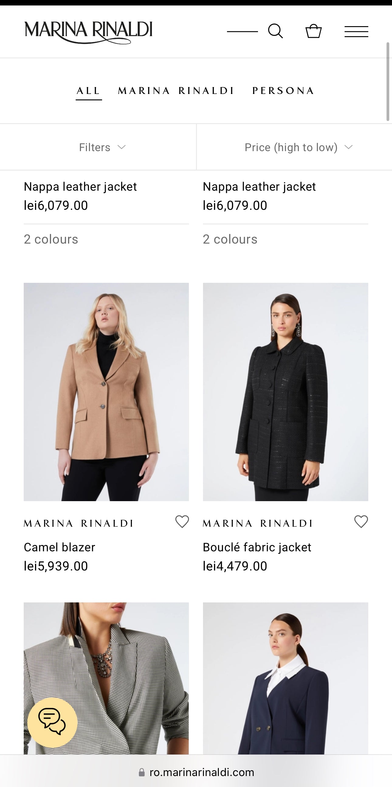 Sacou luxury Marina Rinaldi din mătase naturală și dantelă
