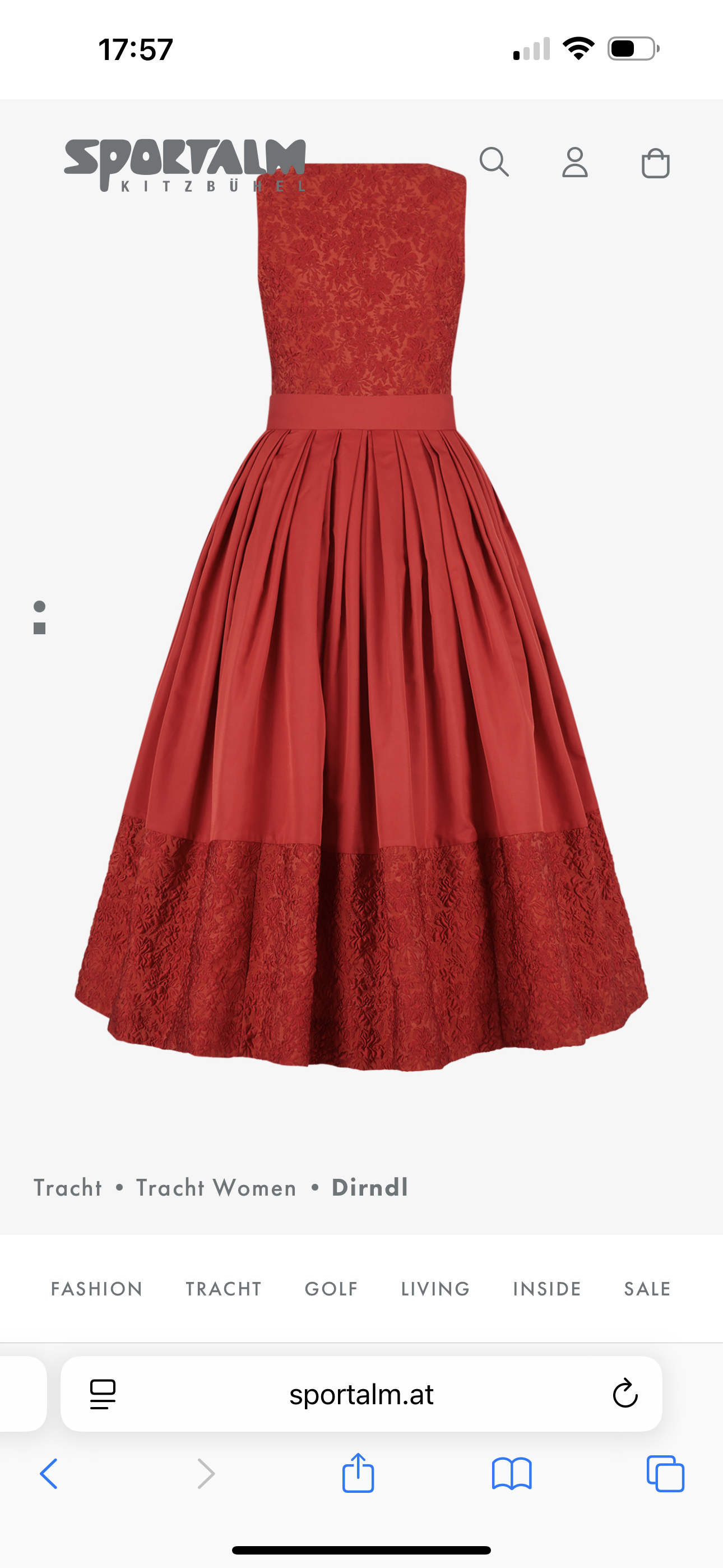 Rochie de brand luxury Sportalm cu corsaj din mătase naturală