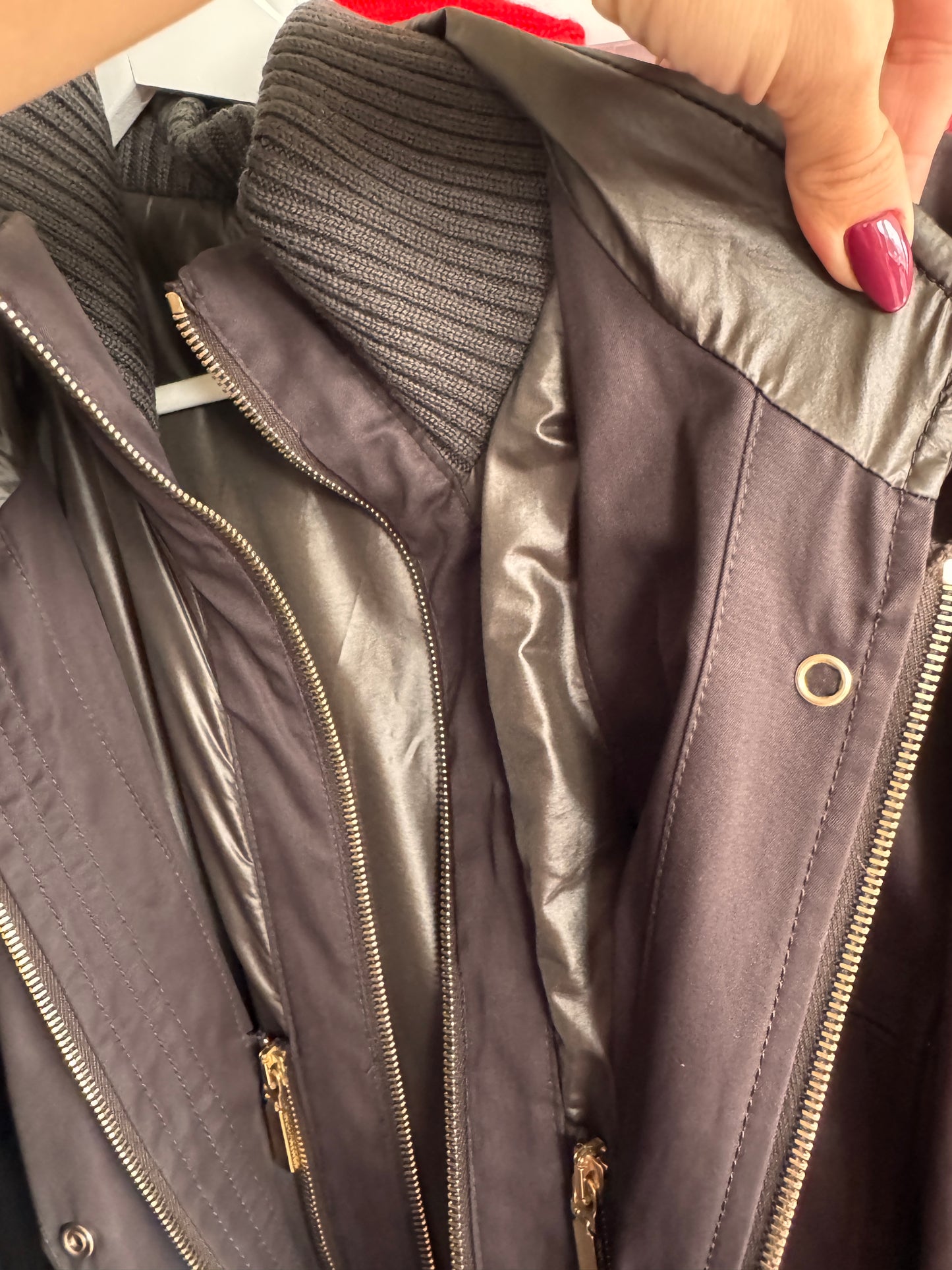 Trench de brand luxury plus size Marina Rinaldi cu dublură de iarnă detașabilă