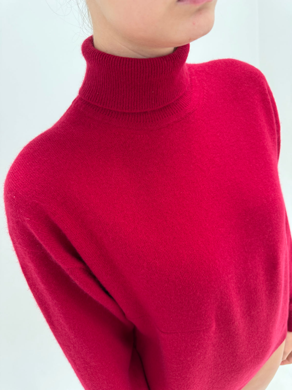 Maleta din cașmir multiply raspberry red