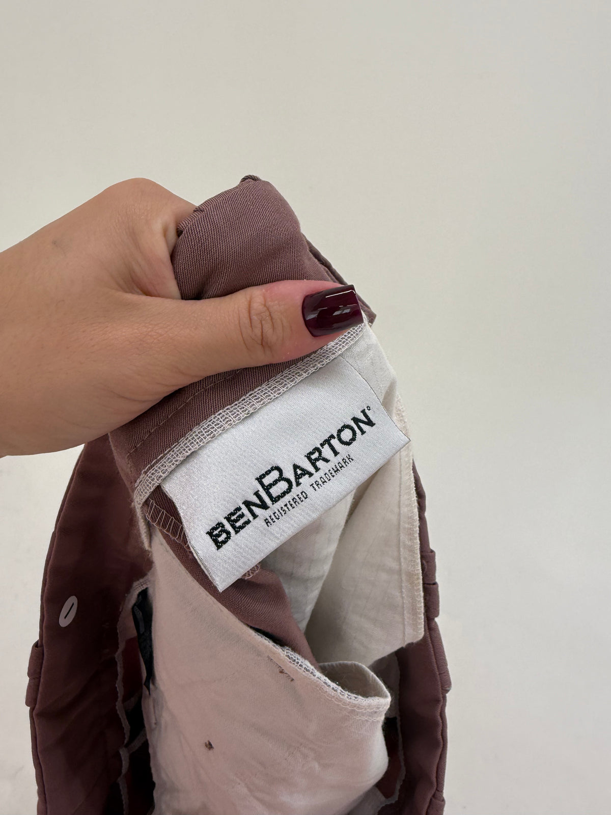 Pantaloni ultra tall dusty pink din lana plină extrafina pura virgină certificată