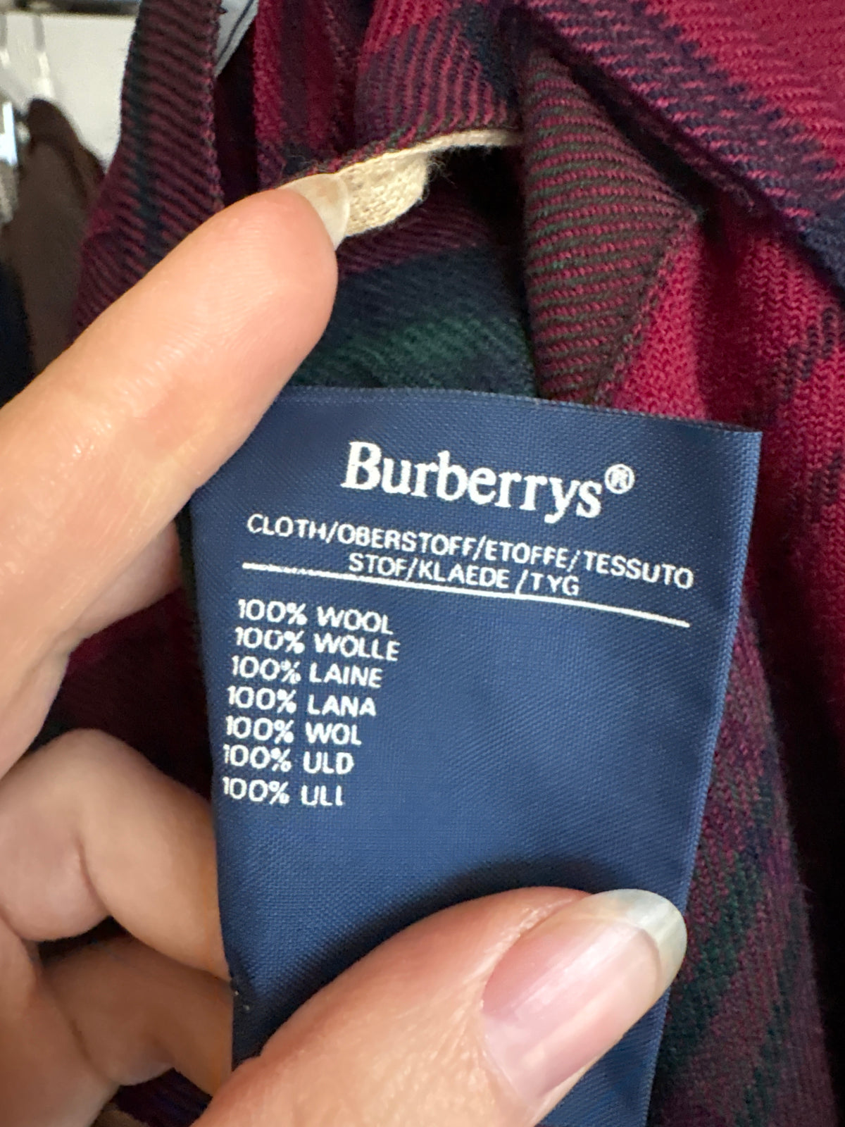 Fustă Burberry din tartan de lana în combinație clasică de culori midi lung