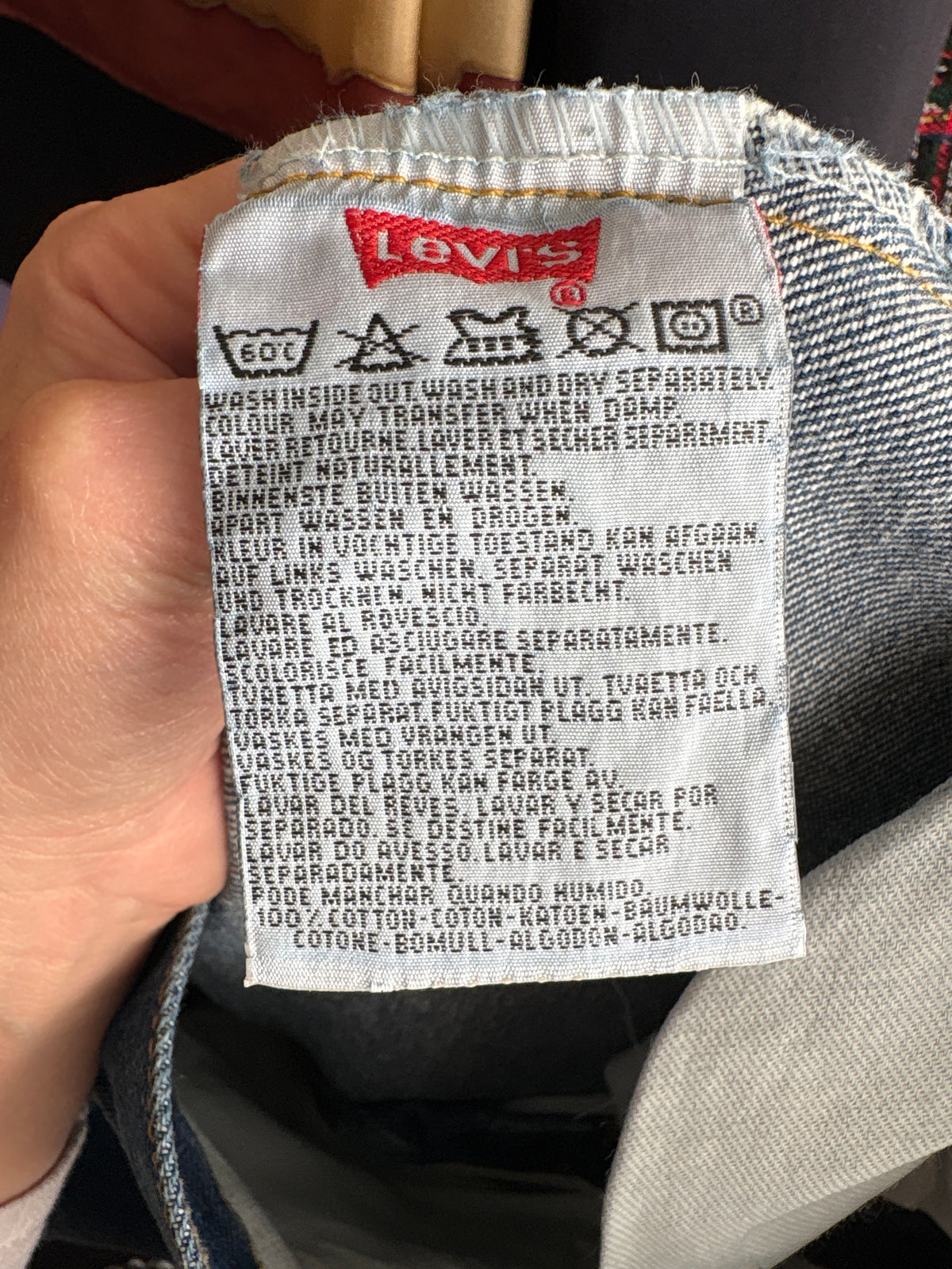 Jeans Levi’s 501 de colecție dead stock original tags vintage anii 90 tall