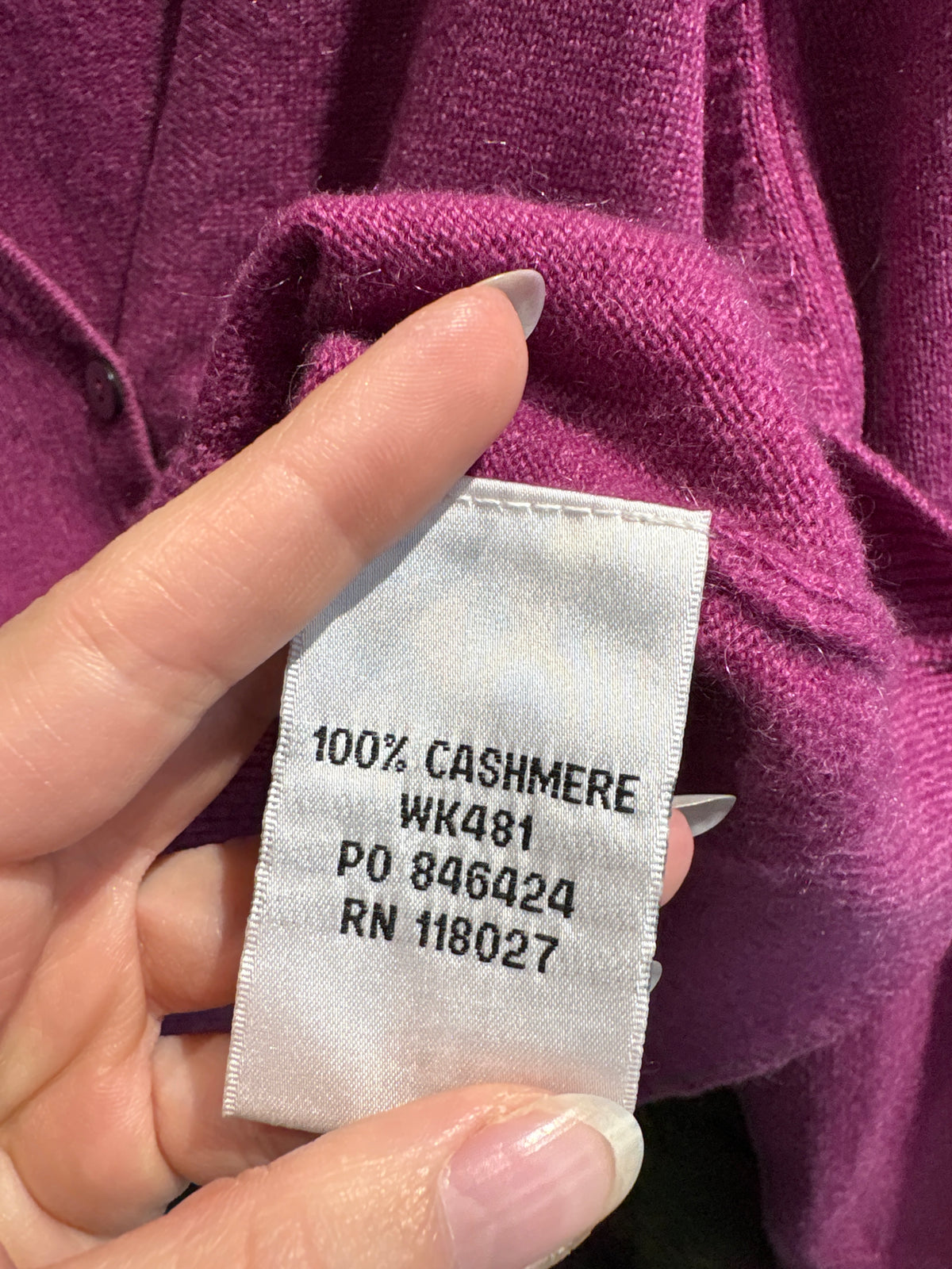 Cardigan din cașmir orchid purple în anchior