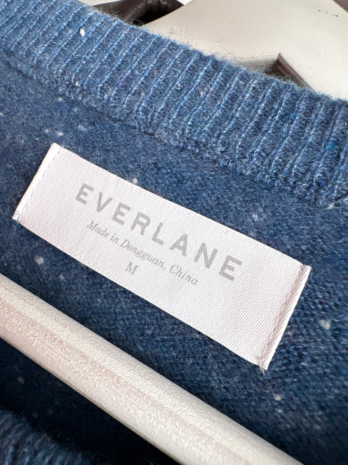 Pulover din cașmir multiply jeans blue sare și piper crewn neck