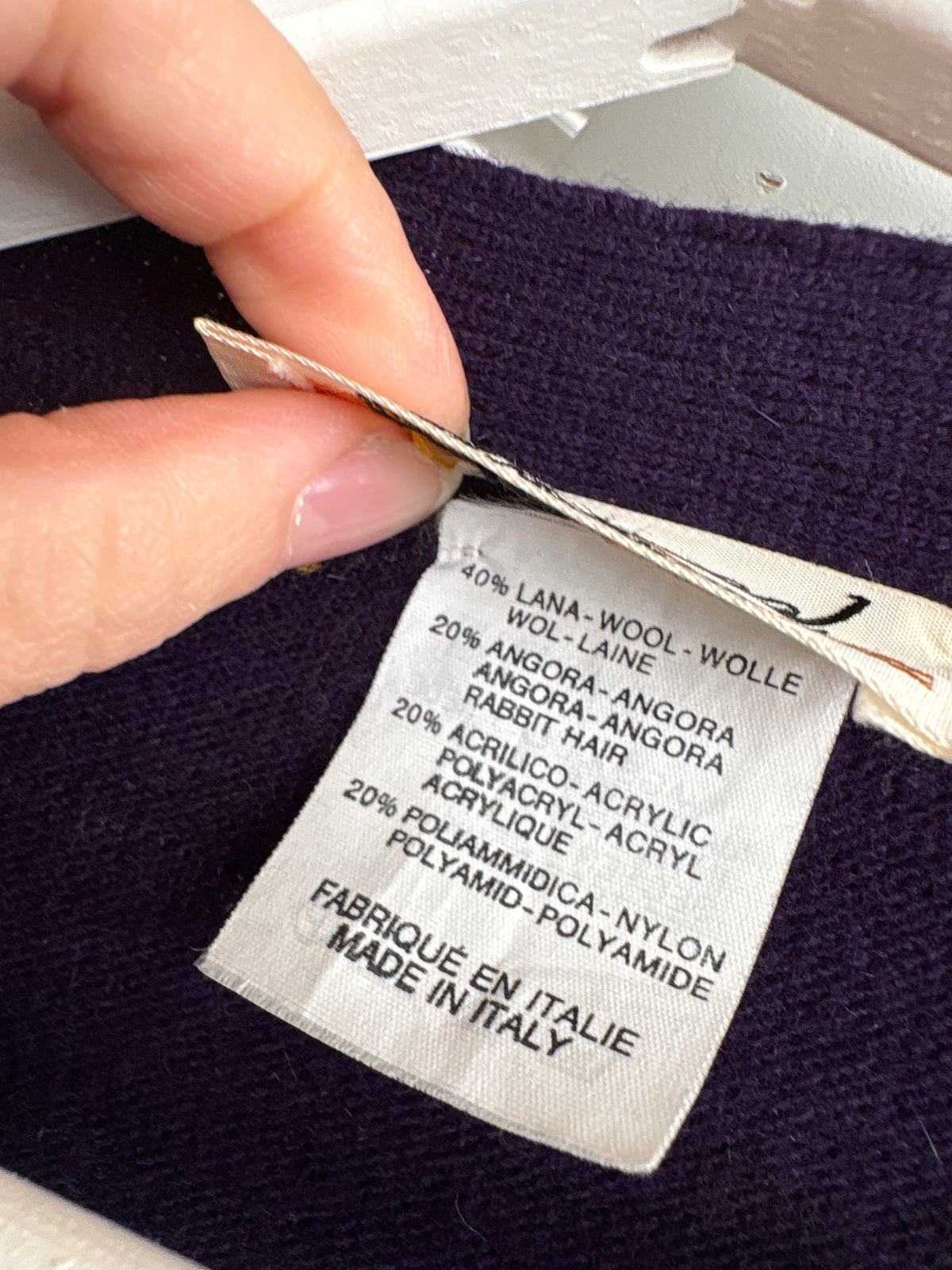 Cardigan eggplant purple din lana extrafina cu Angora