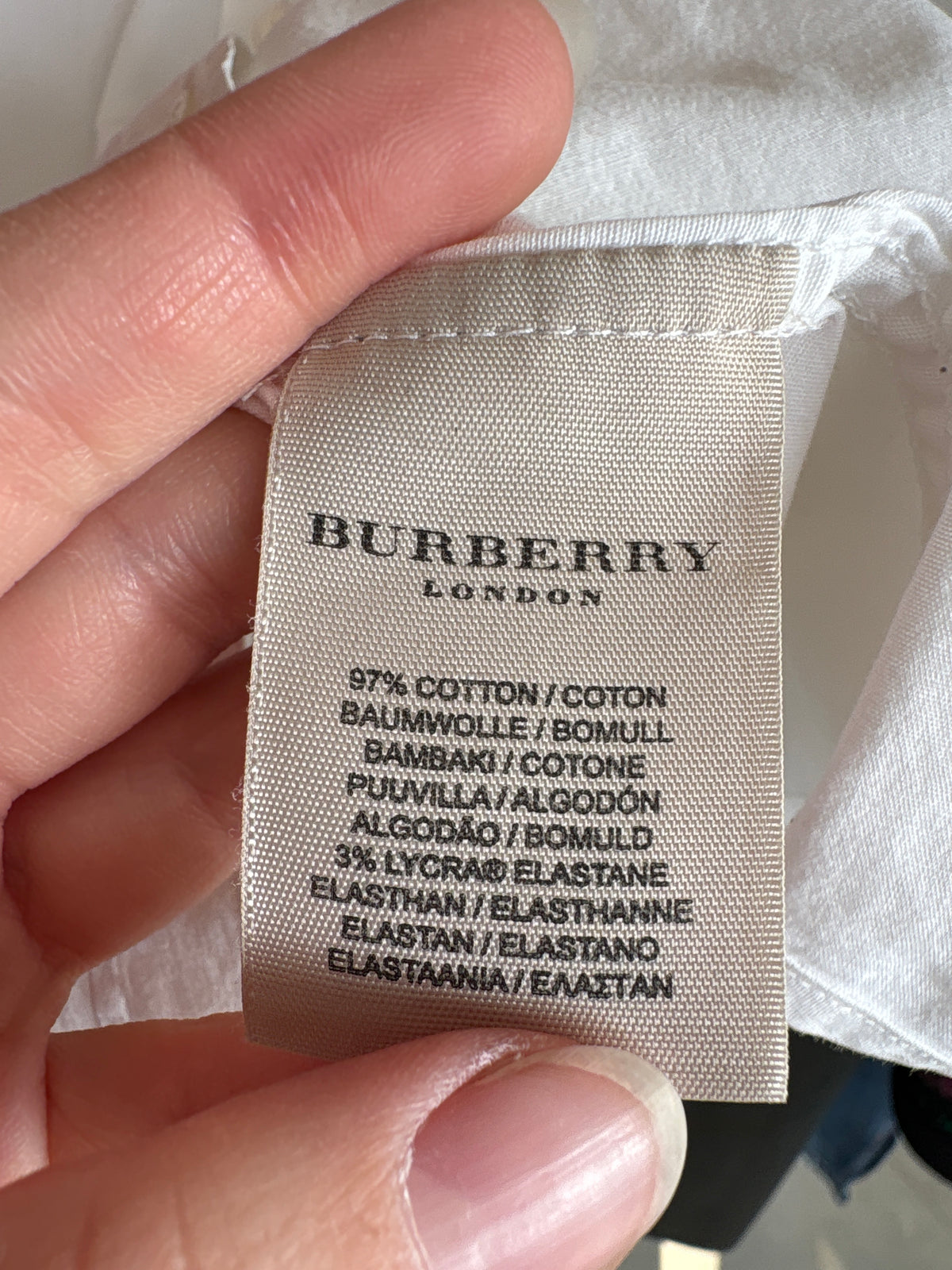 Cămașa Burberry în croi clasic cu manșete cu print specific brandului