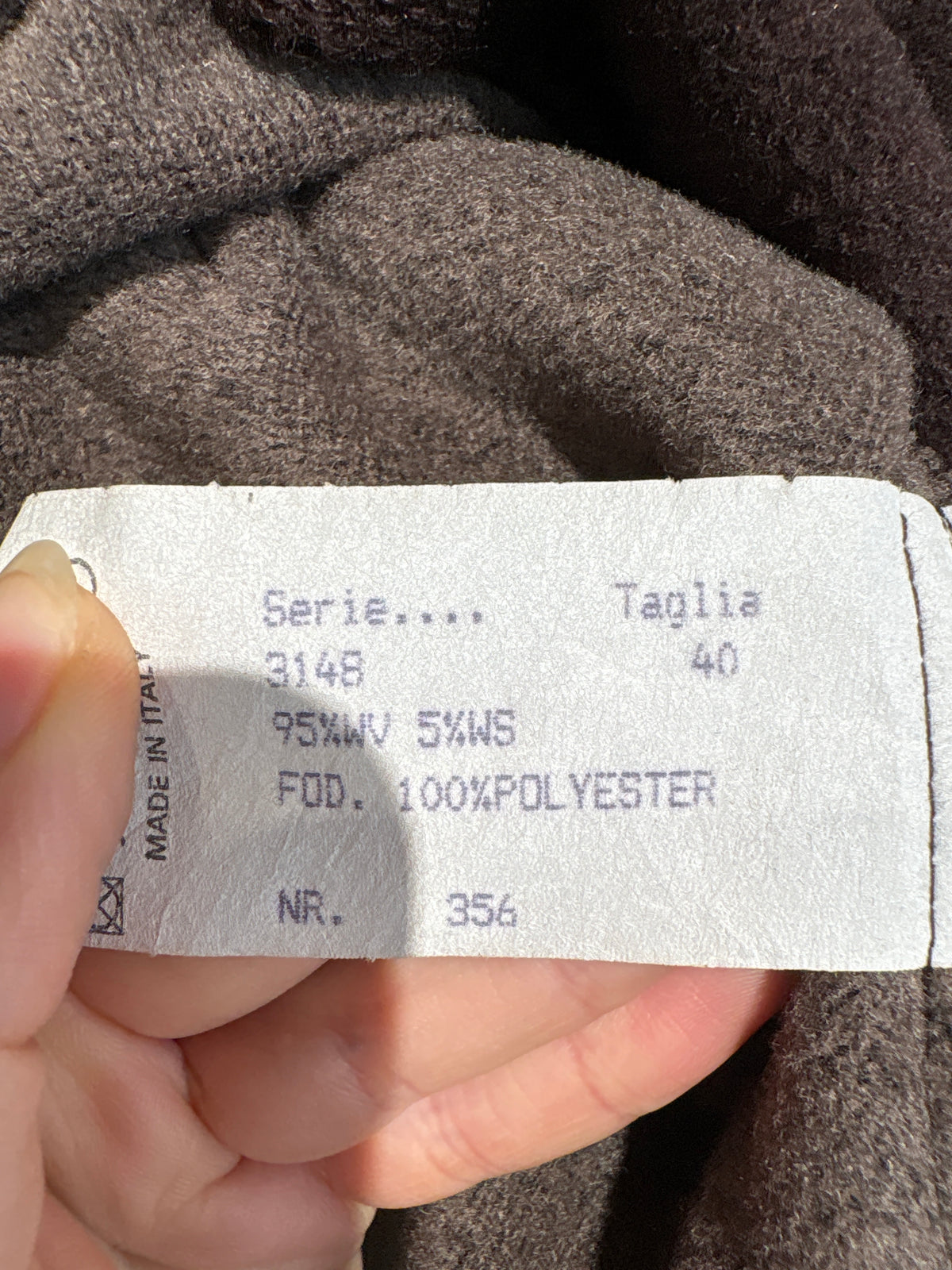 Jacheta chocolate brown cu taupe super călduroasă din boiled wool în croi boxy