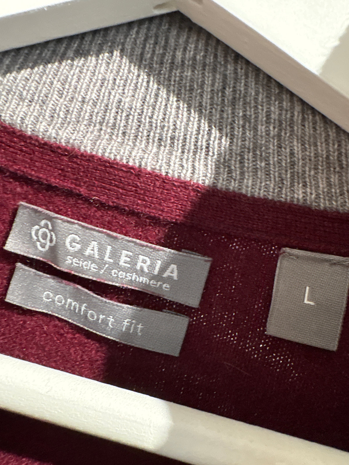 Maleta quarter zip burgundy din cașmir și mătase naturală