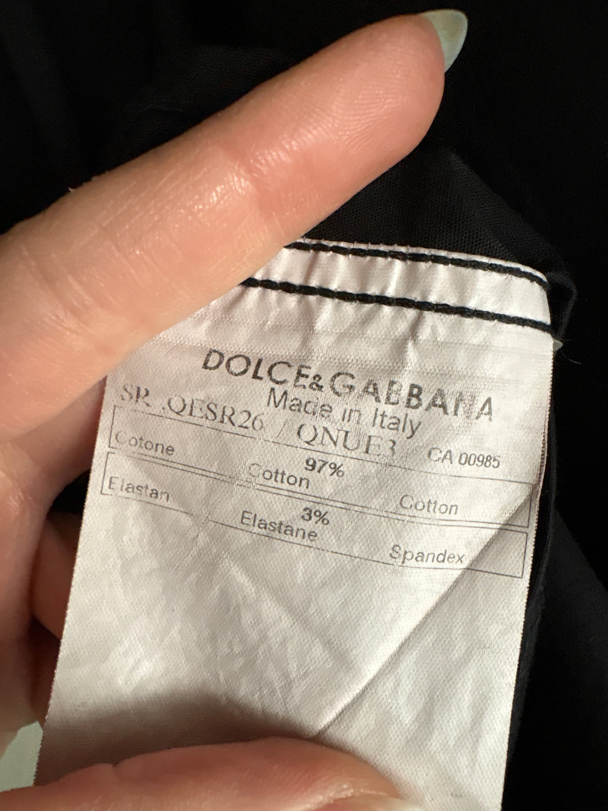Cămașa neagră Dolce&Gabbana din poplin de bumbac