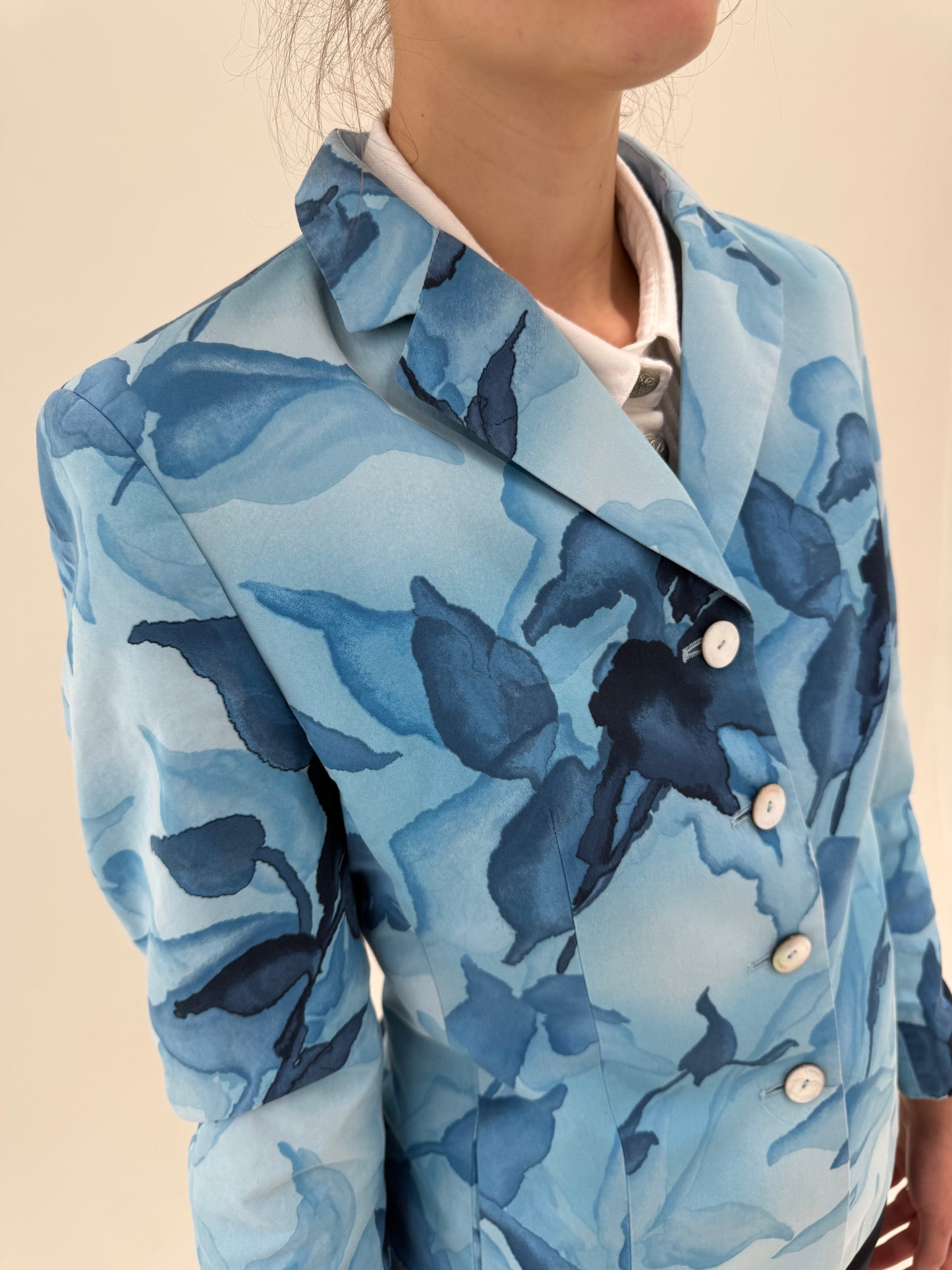 Sacou Laurel by Escada din mătase naturală si bumbac cu print organic superb