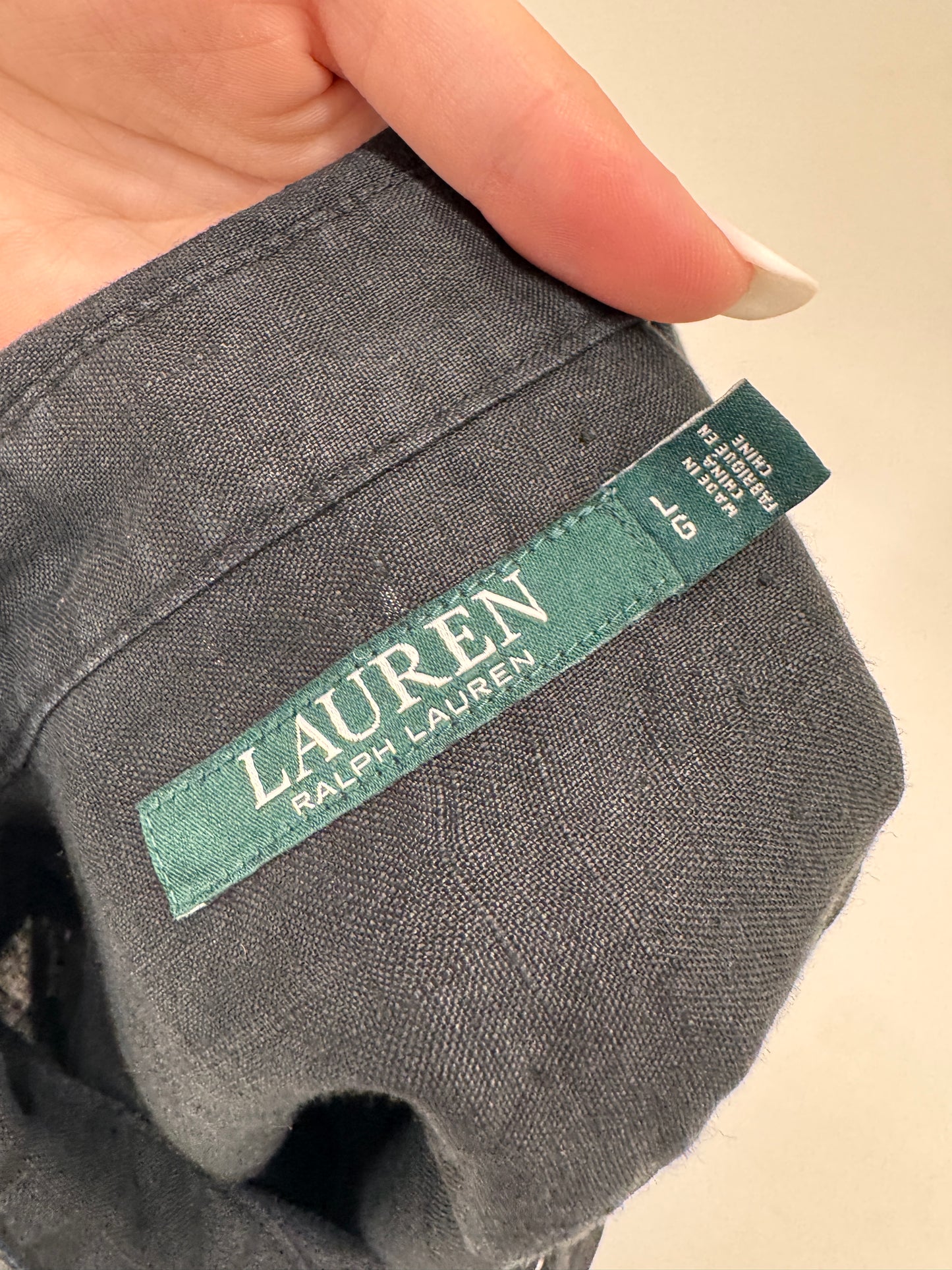 Cămașa Ralph Lauren din în charcoal gray cu mânecă reglabilă în croi oversized